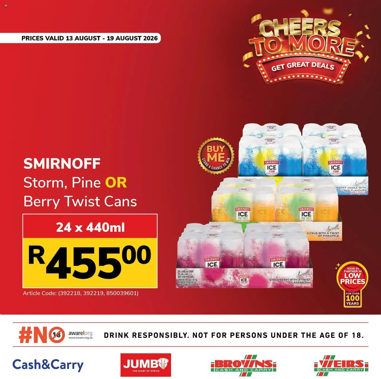 New Jumbo catalogue – valid from 13/08/2026 | Page: 5 | Products: Cooler, Pineapple, Vodka