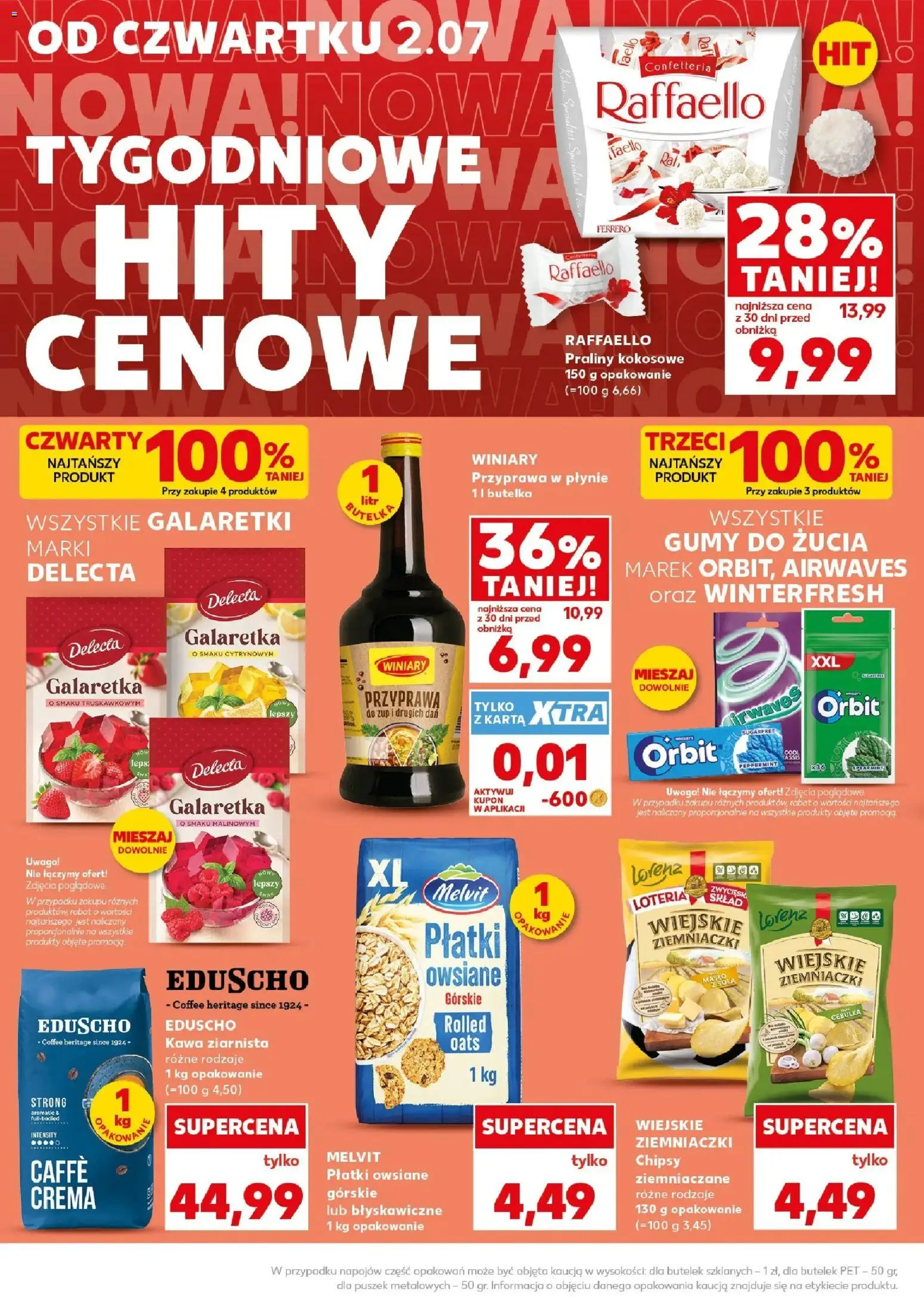 Kaufland gazetka - Mocny start od 06.07.2026 | Strona: 8 | Produkty: Karta, Galaretka, Ziemniaczki, Płatki