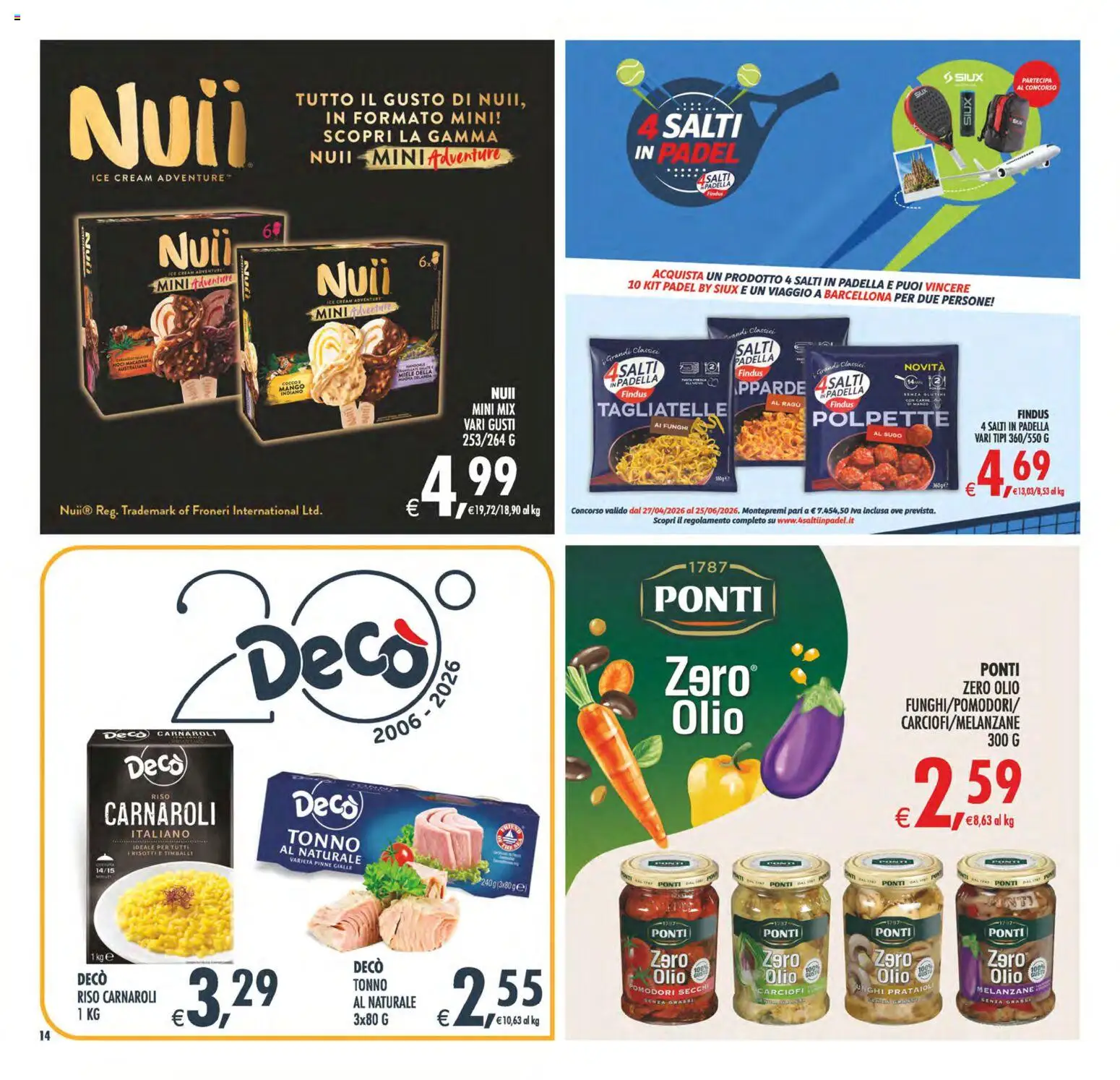 Volantino Decò del 08.05.2026 | Pagina: 14 | Prodotti: Tagliatelle, Pomodori, Melanzane, Padella