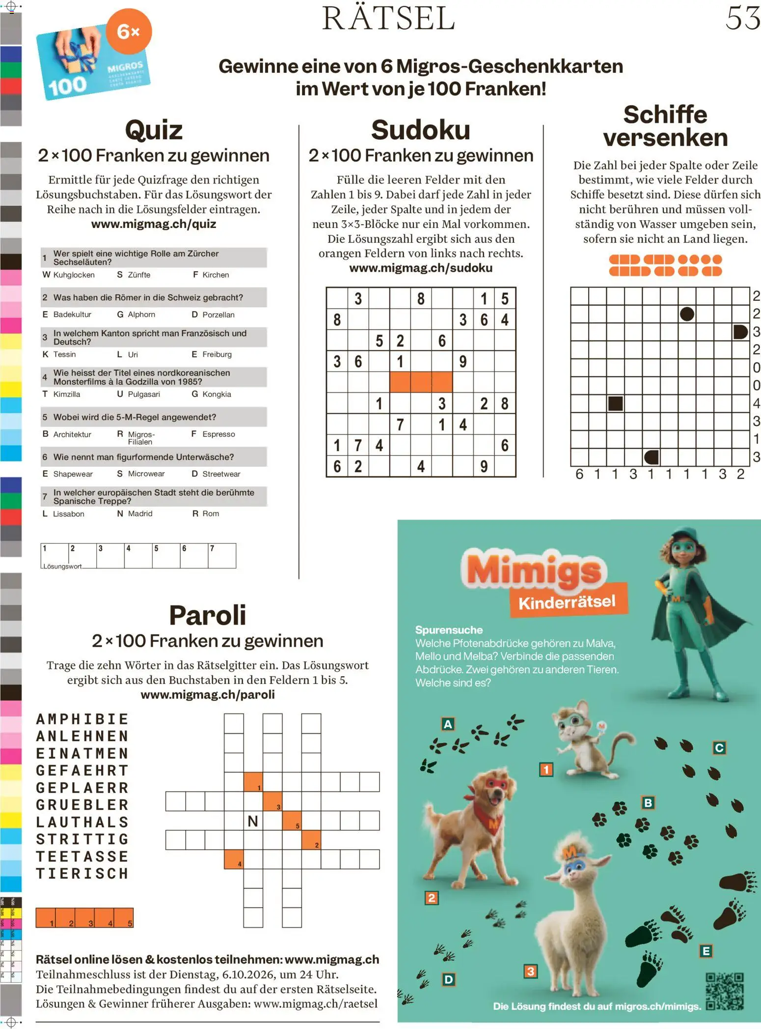 Migros aktionen Magazin – gültig ab 30.09.2026 | Seite: 53 | Produkte: Unterwäsche, Orangen, Wasser