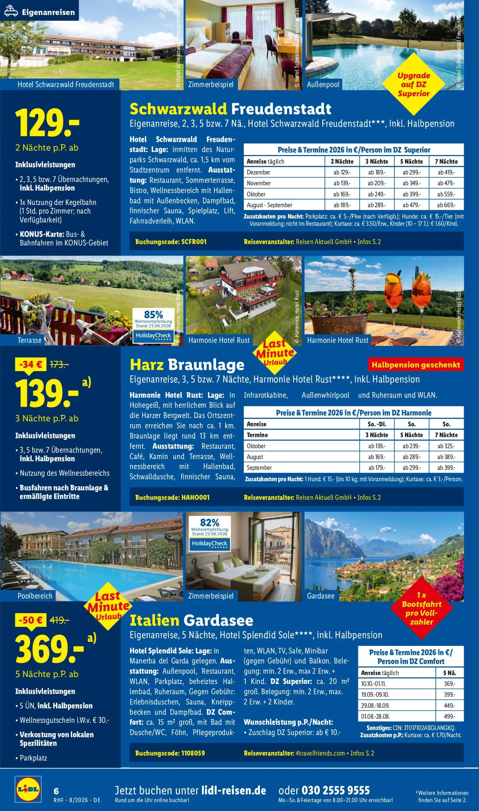 Lidl Reisen Prospekt – gültig ab 29.07.2026 | Seite: 6 | Produkte: Kamin, Rum, Bad, Uhr