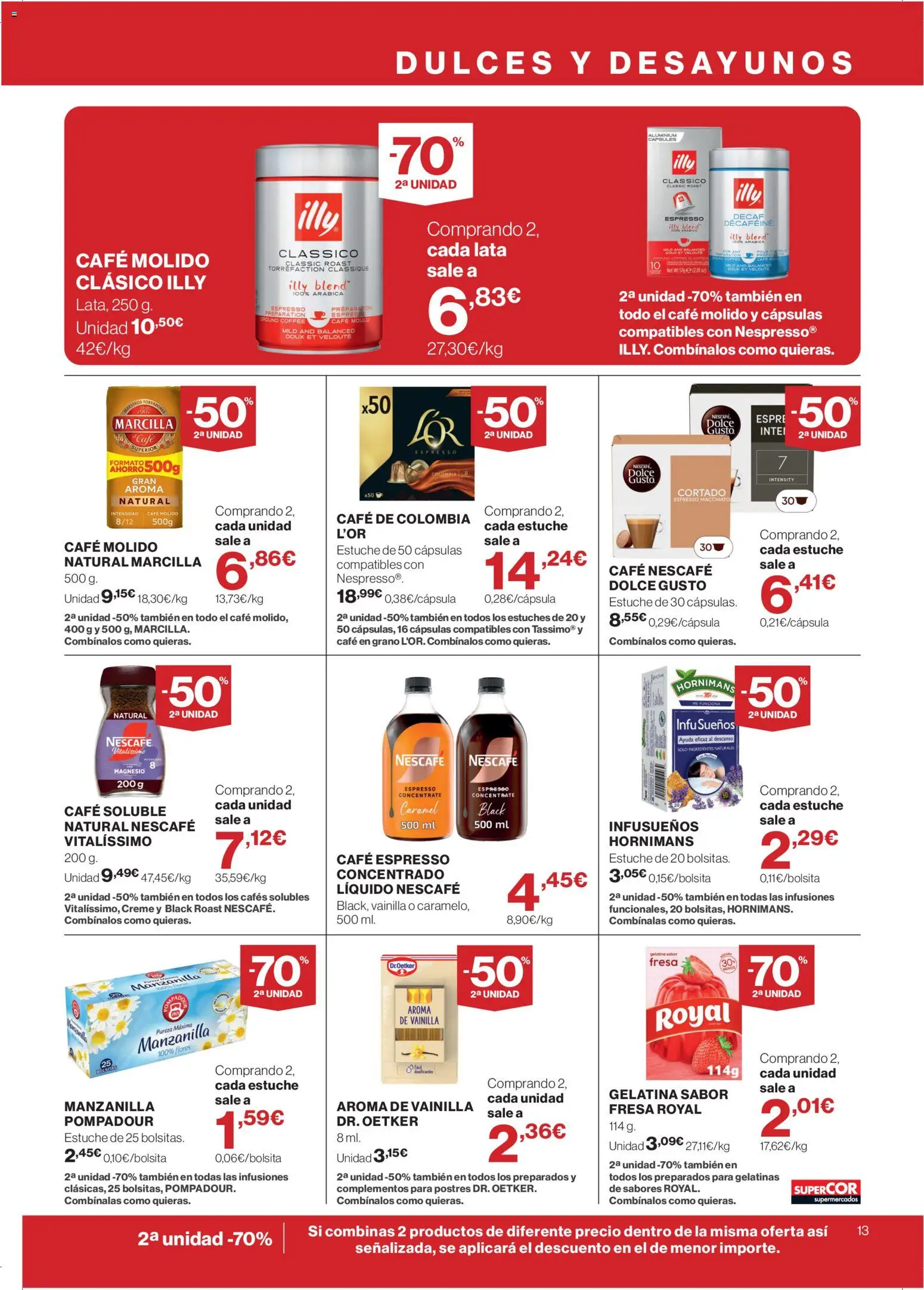 Supercor folleto │ válido desde el 04.06.2026 | Página: 13 | Productos: Gelatina, Café, Café molido, Μηχανή καφέ