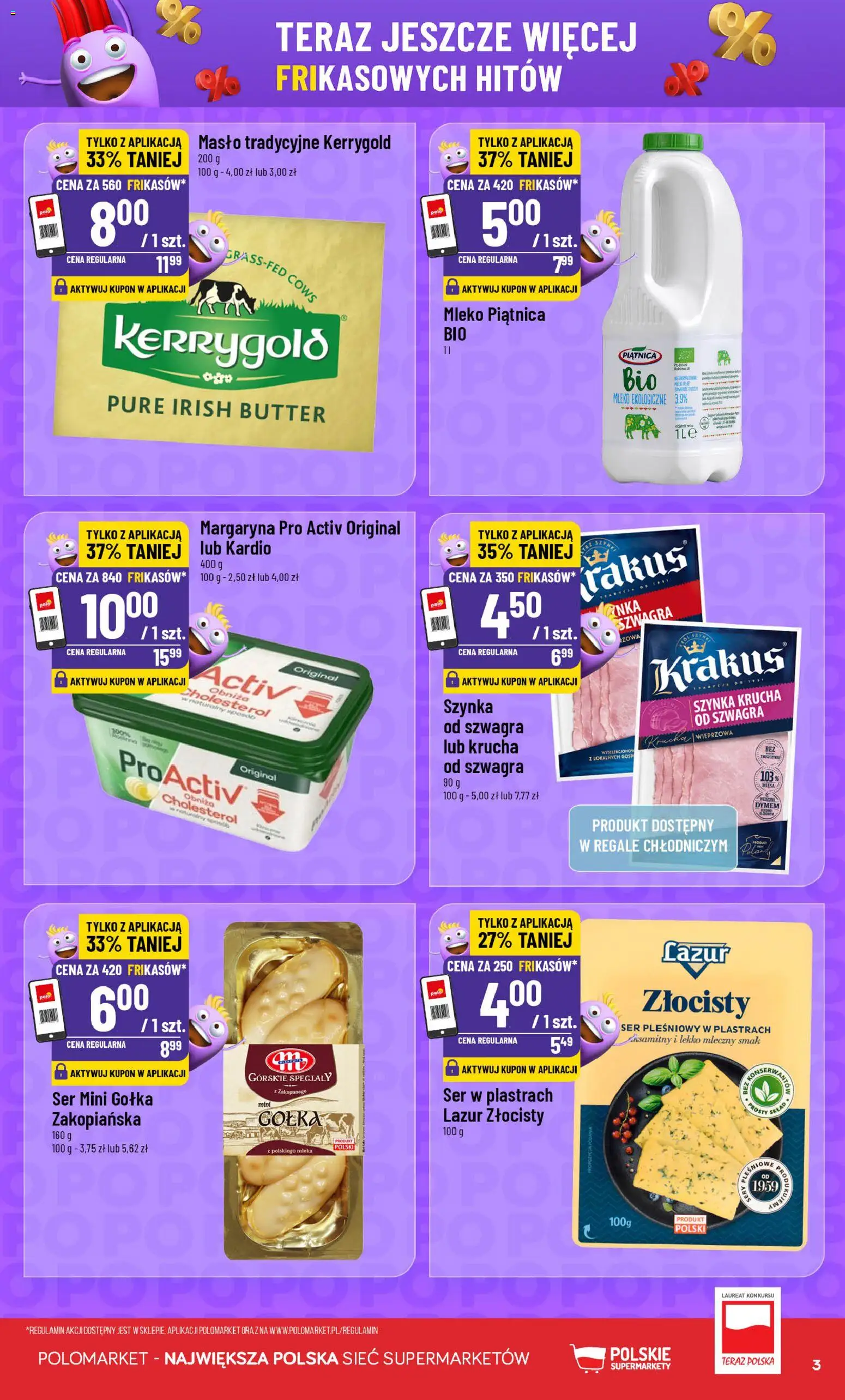 POLOmarket gazetka - Frikasowe Hity od 17.06.2026 | Strona: 3 | Produkty: Ser pleśniowy, Mleka, Szynka, Ser
