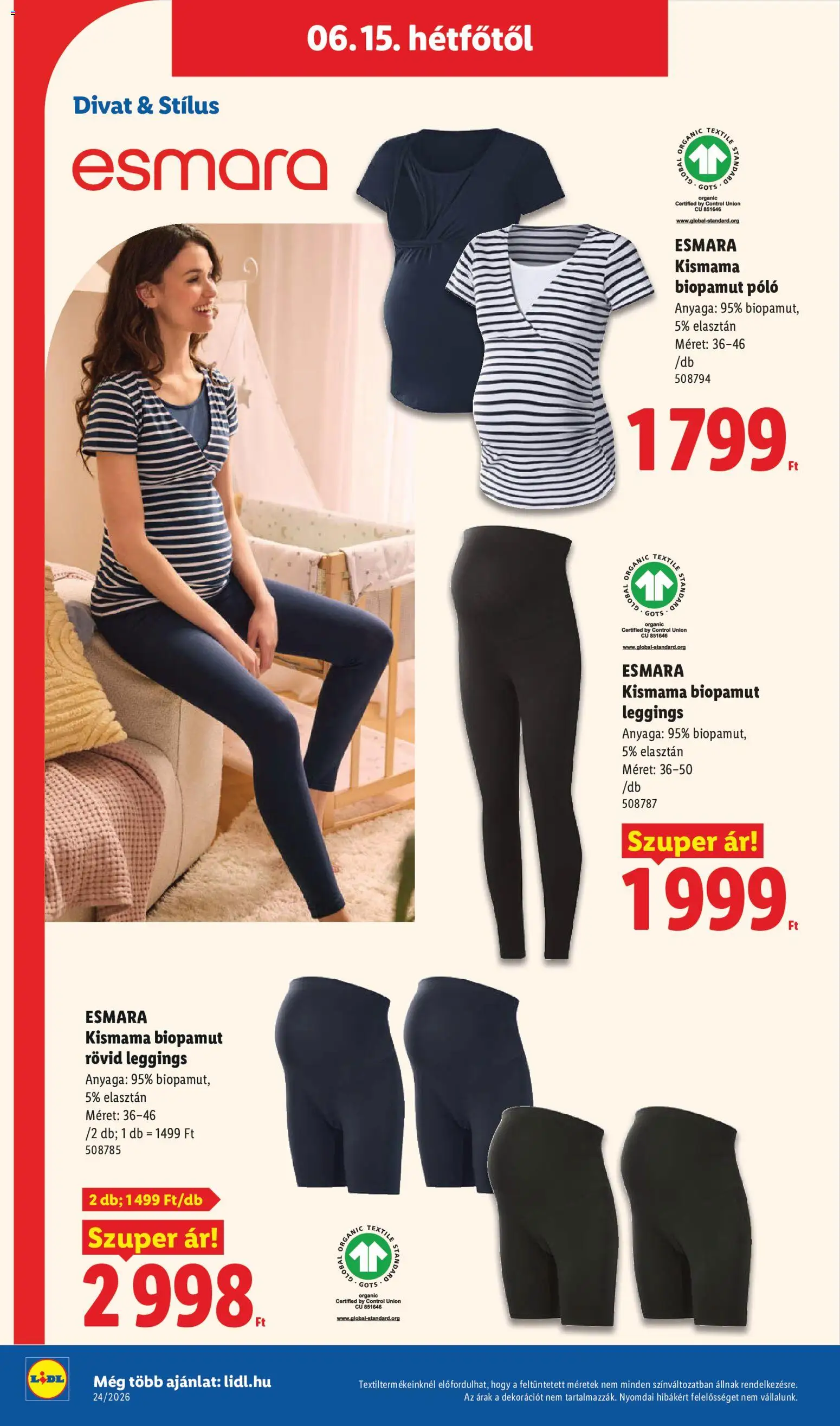 Lidl akciós ujság - amely érvényes a következő dátumtól: 11.06.2026 | Oldal: 26 | Termékek: Leggings