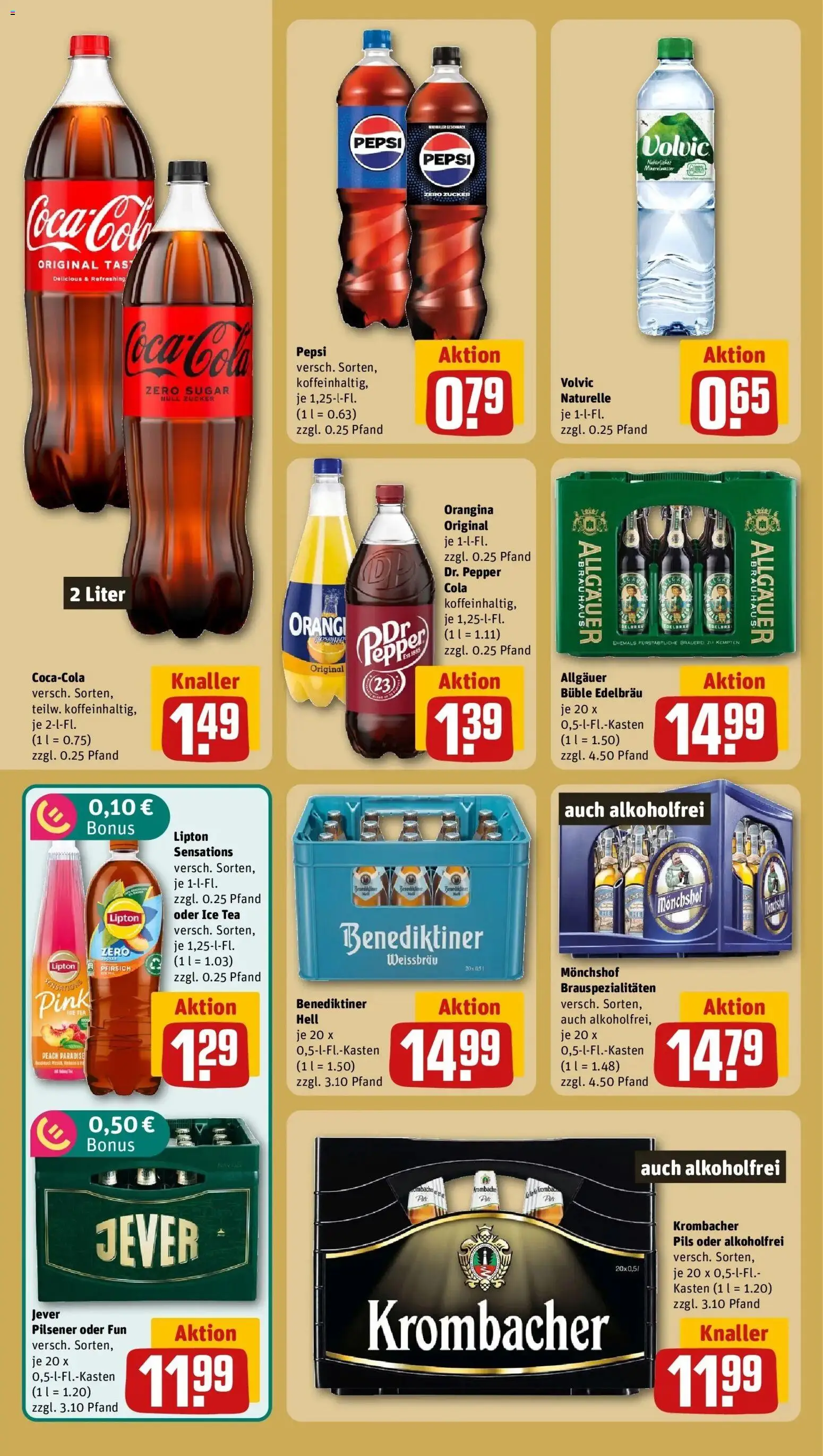 REWE Prospekt ab 24.08.2026 zum Blättern » Angebote | Seite: 16 | Produkte: Monchshof, Pils, Pfirsich, Volvic