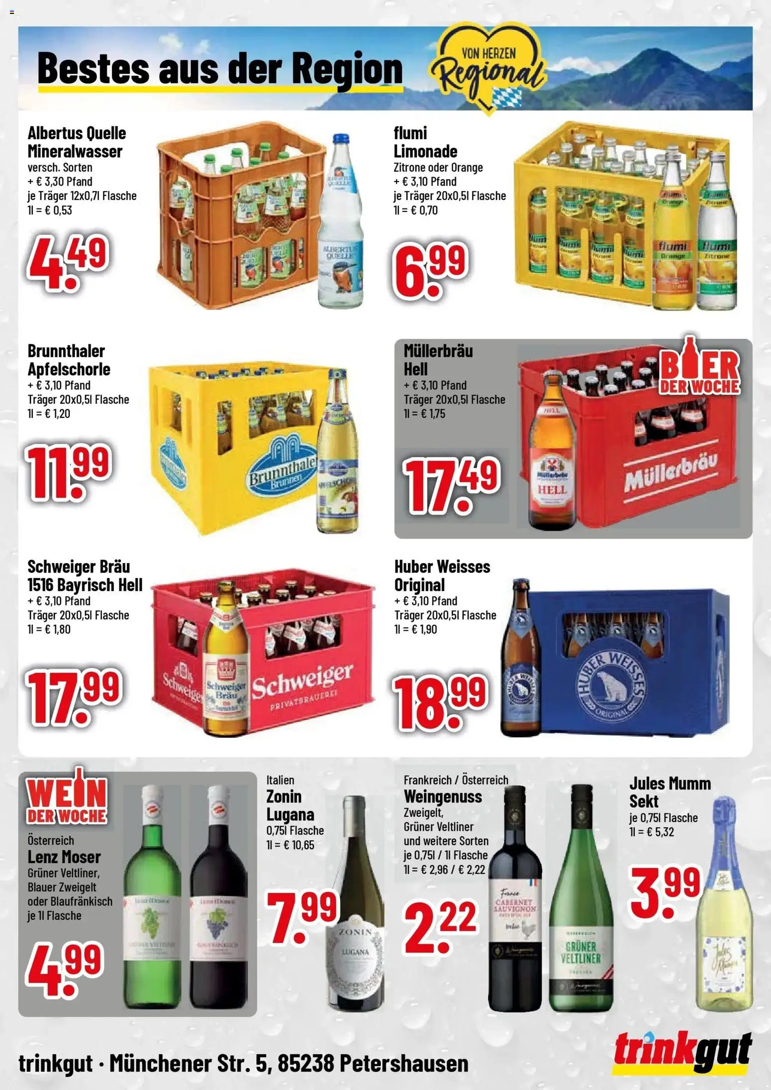 Trinkgut Prospekt Petershausen (ab 26.10.2026) » Angebote online | Seite: 4 | Produkte: Bier, Jules mumm, Mineralwasser, Zitrone