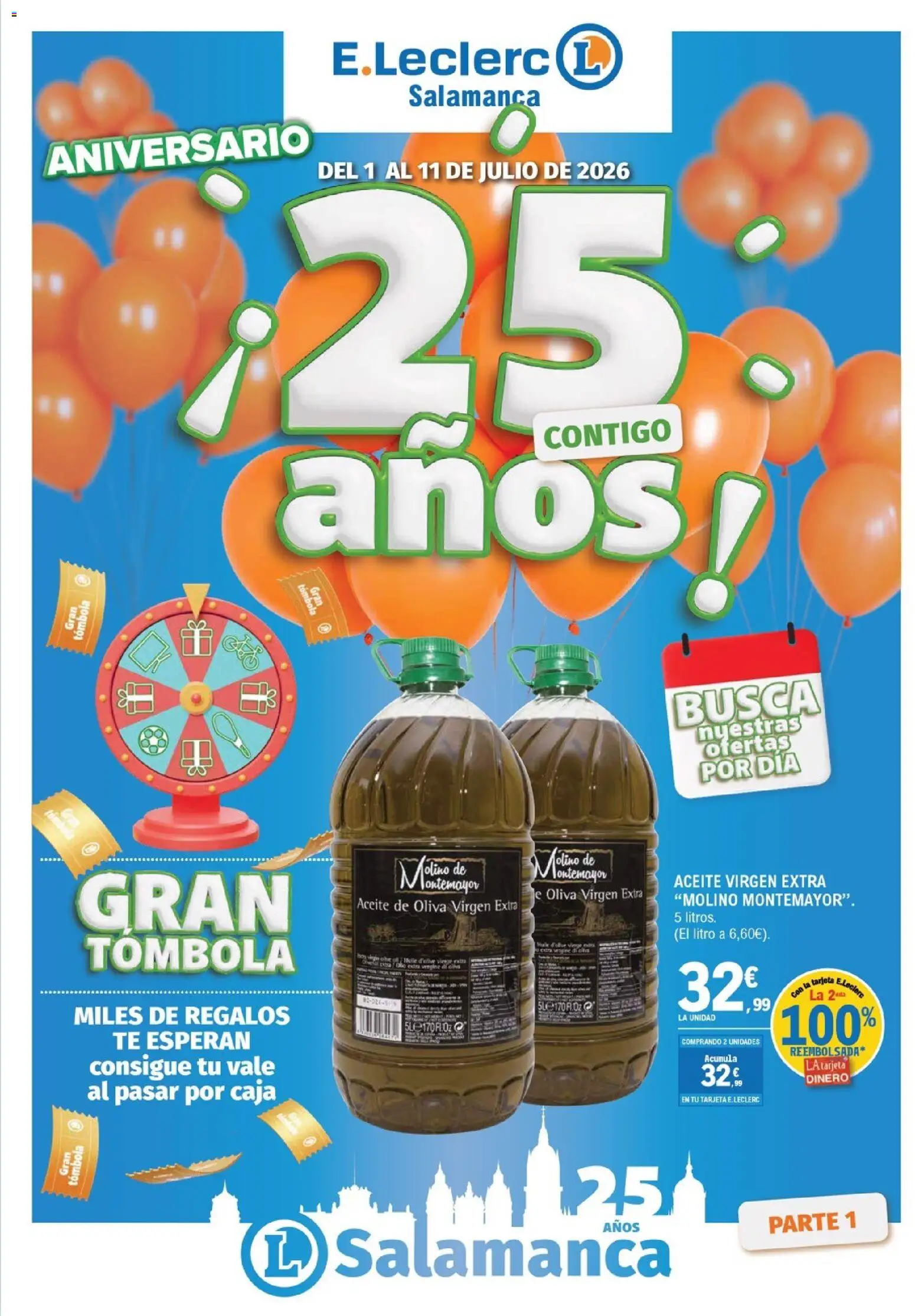 E.Leclerc folleto Salamanca │ válido desde el 01/07/2026 | Página: 1 | Productos: Aceite, Aceite de oliva, Aceite de oliva virgen extra, Caja