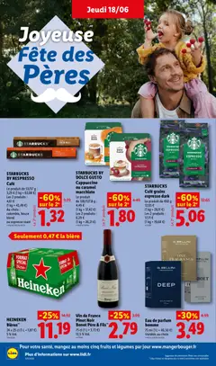LIDL - Prévisualisation de Eau de parfum homme, 75 ml (1 L = 46,50 €) Variétés au choix valide à partir de 18.06.2026 | Page: 22 | Produits: Dolce Gusto, Vin, Bière, Heineken