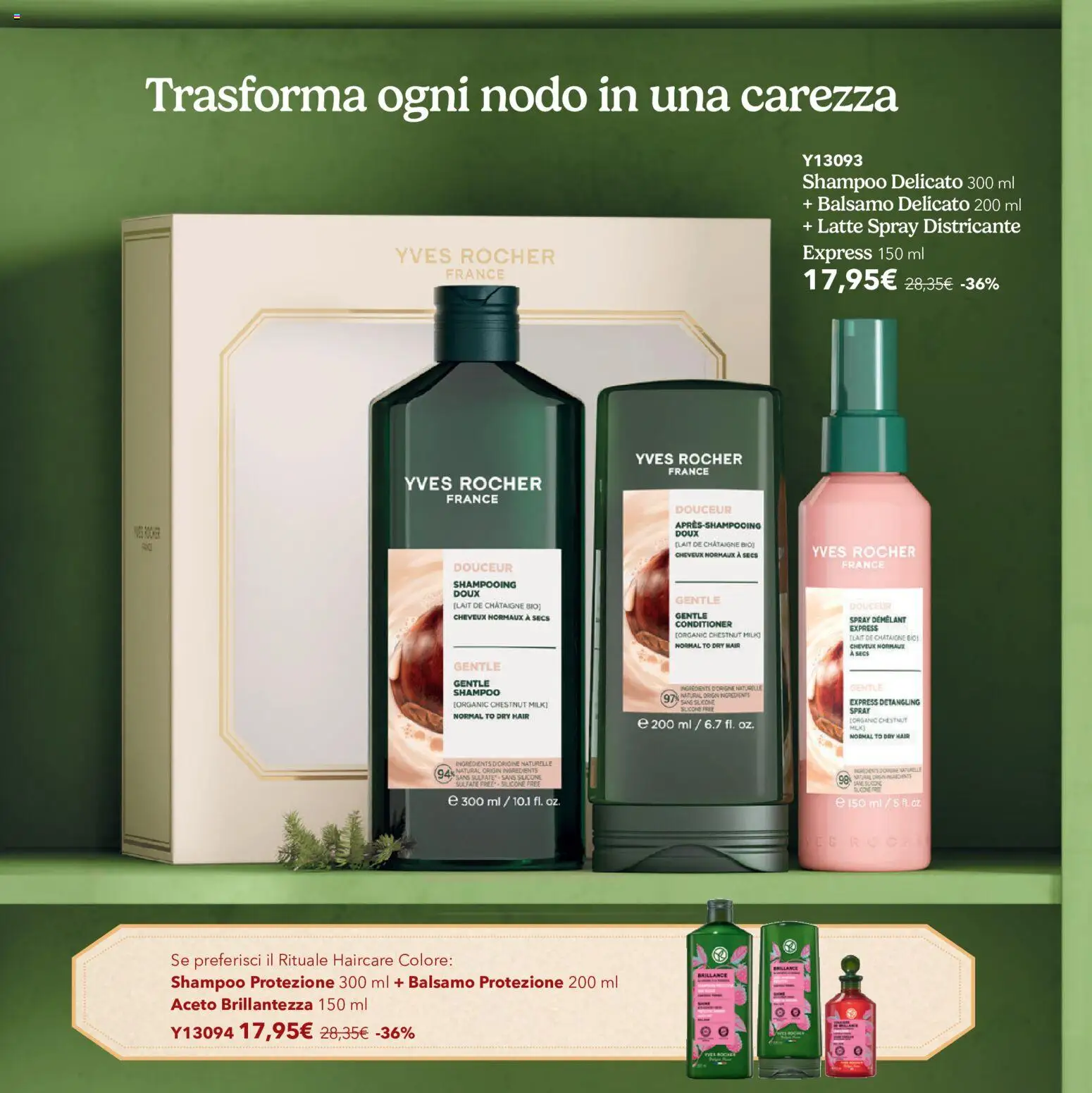 Volantino Yves Rocher del 20/10/2026 | Pagina: 54 | Prodotti: Balsamo, Latte, Aceto, Silicone