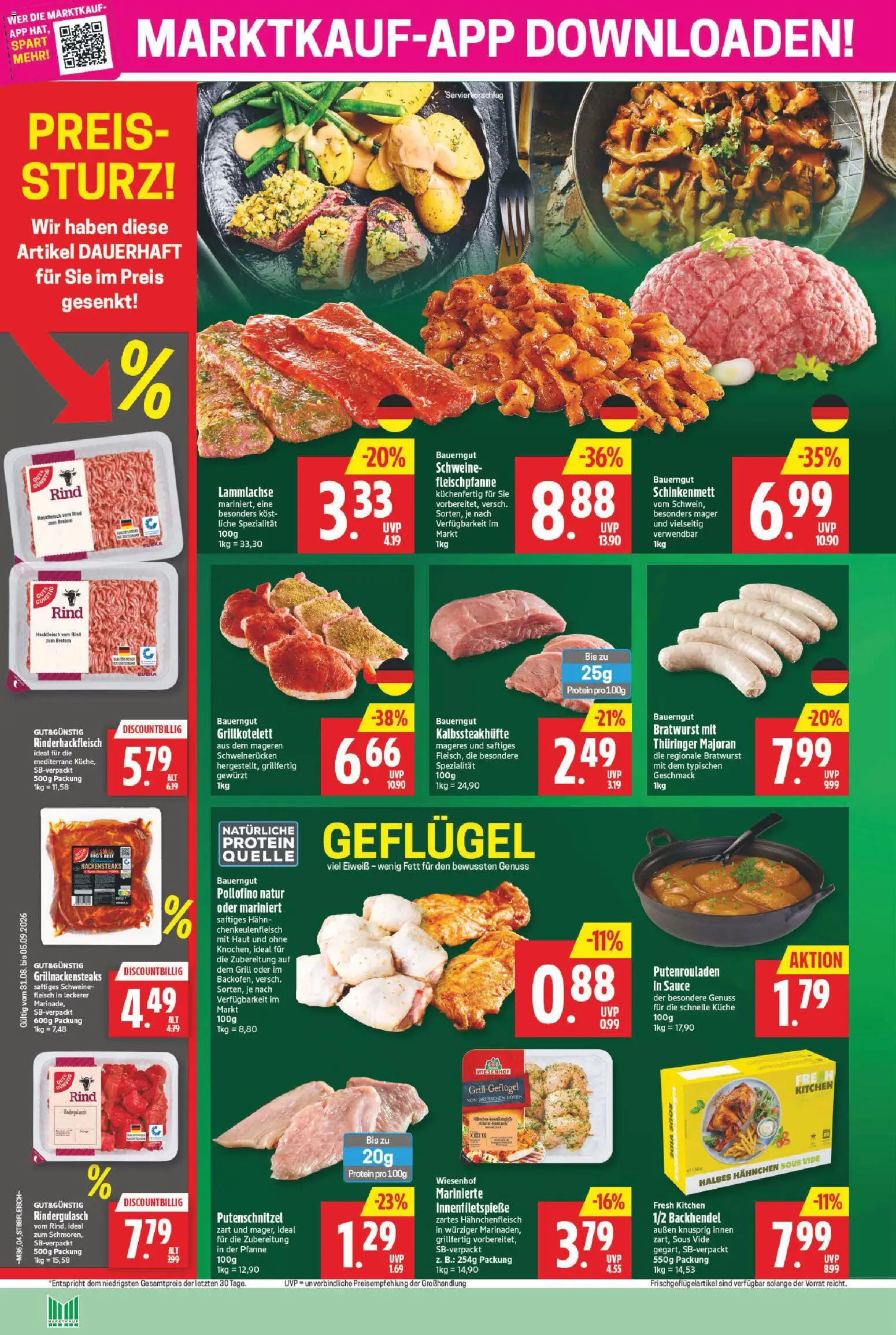 Marktkauf Prospekt – gültig ab 31.08.2026 | Seite: 6 | Produkte: Grill, Hahnchen, Fleisch, Hackfleisch