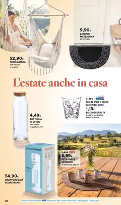 Anteprima del volantino Ipercoop volantino Estate Lombardia valido a partire dal 07.05.2026 | Pagina: 30 | Prodotti: Gasatore, Bibita, Bottiglia, Sedia