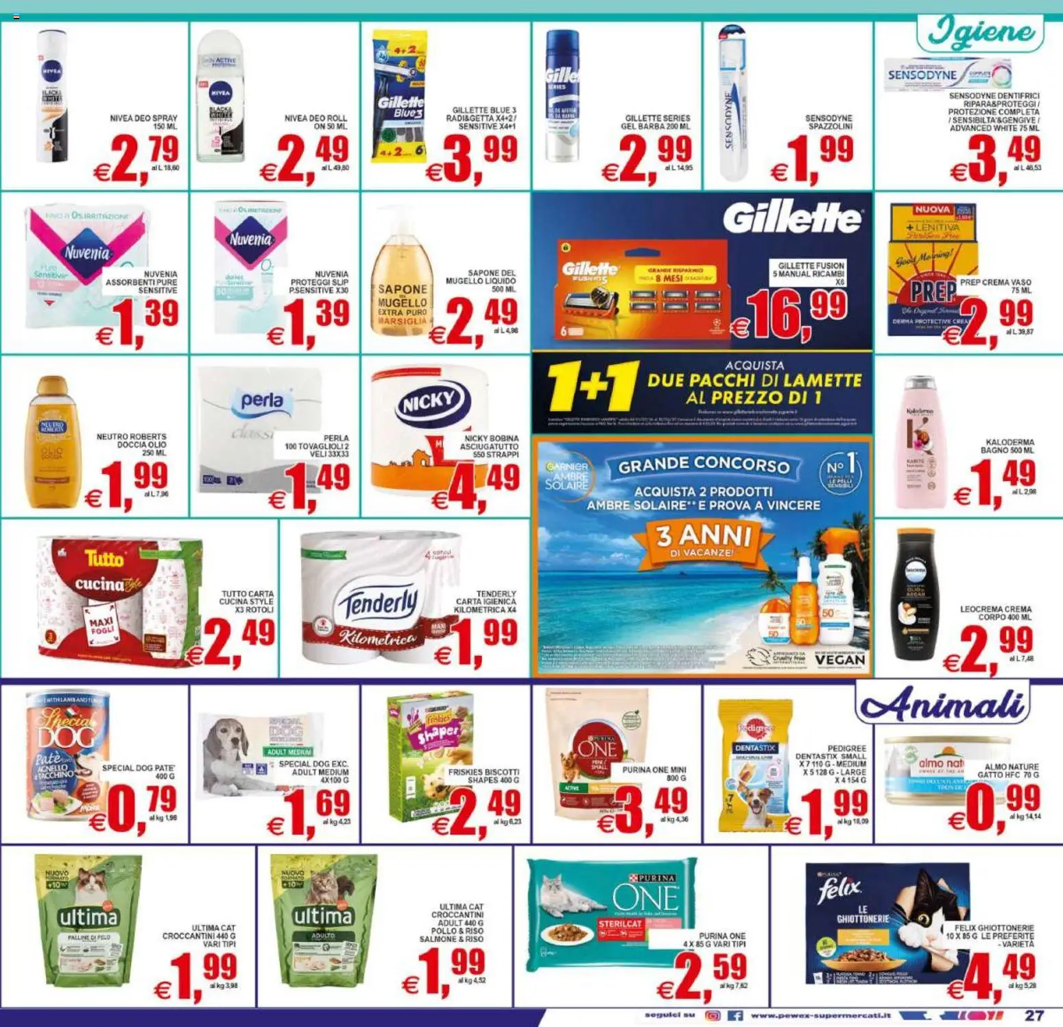 Volantino Pewex del 22/07/2026 | Pagina: 27 | Prodotti: Pollo, Proteggi slip, Biscotti, Bagno