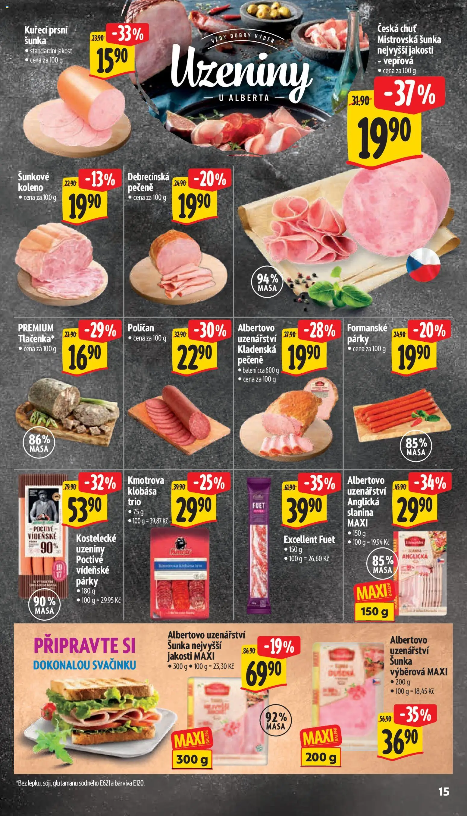 Albert leták - Hypermarket od 02.09.2026 | Strana: 23 | Produkty: Párky, Anglická slanina, Uzeniny, Slanina