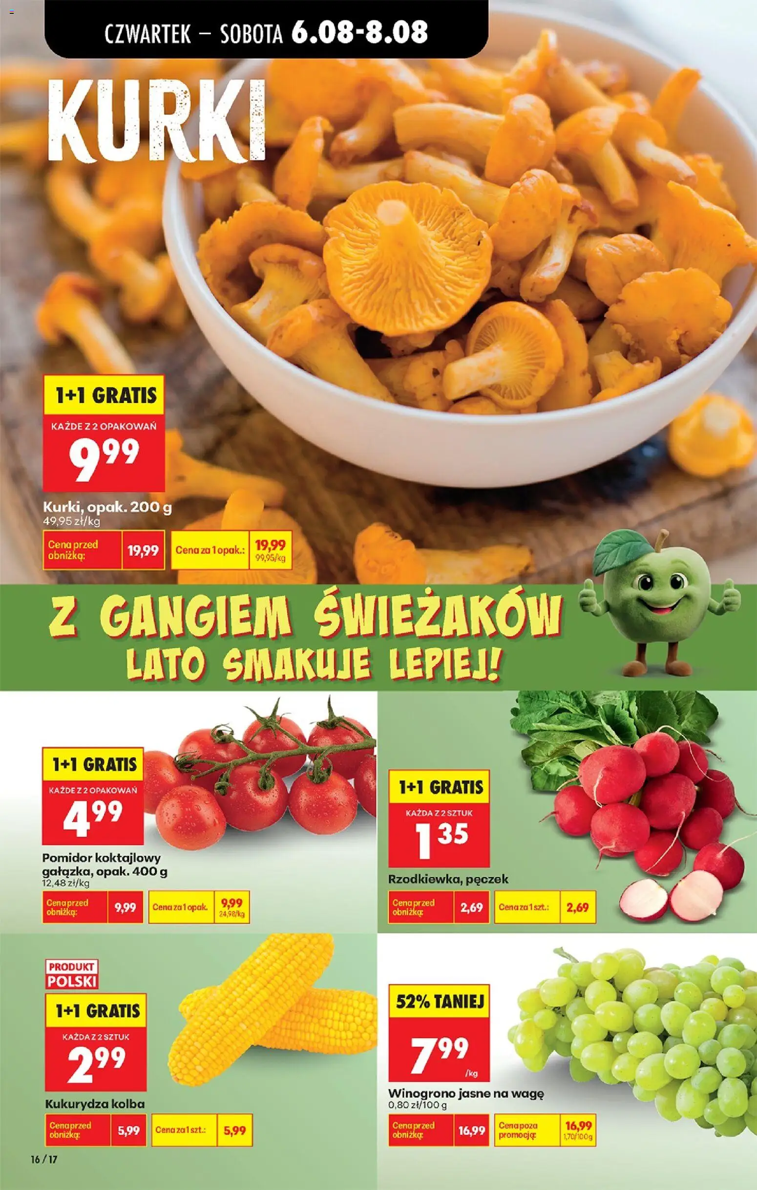 Biedronka gazetka od czwartku od 06.08.2026 | Strona: 26 | Produkty: Winogrono, Kukurydza