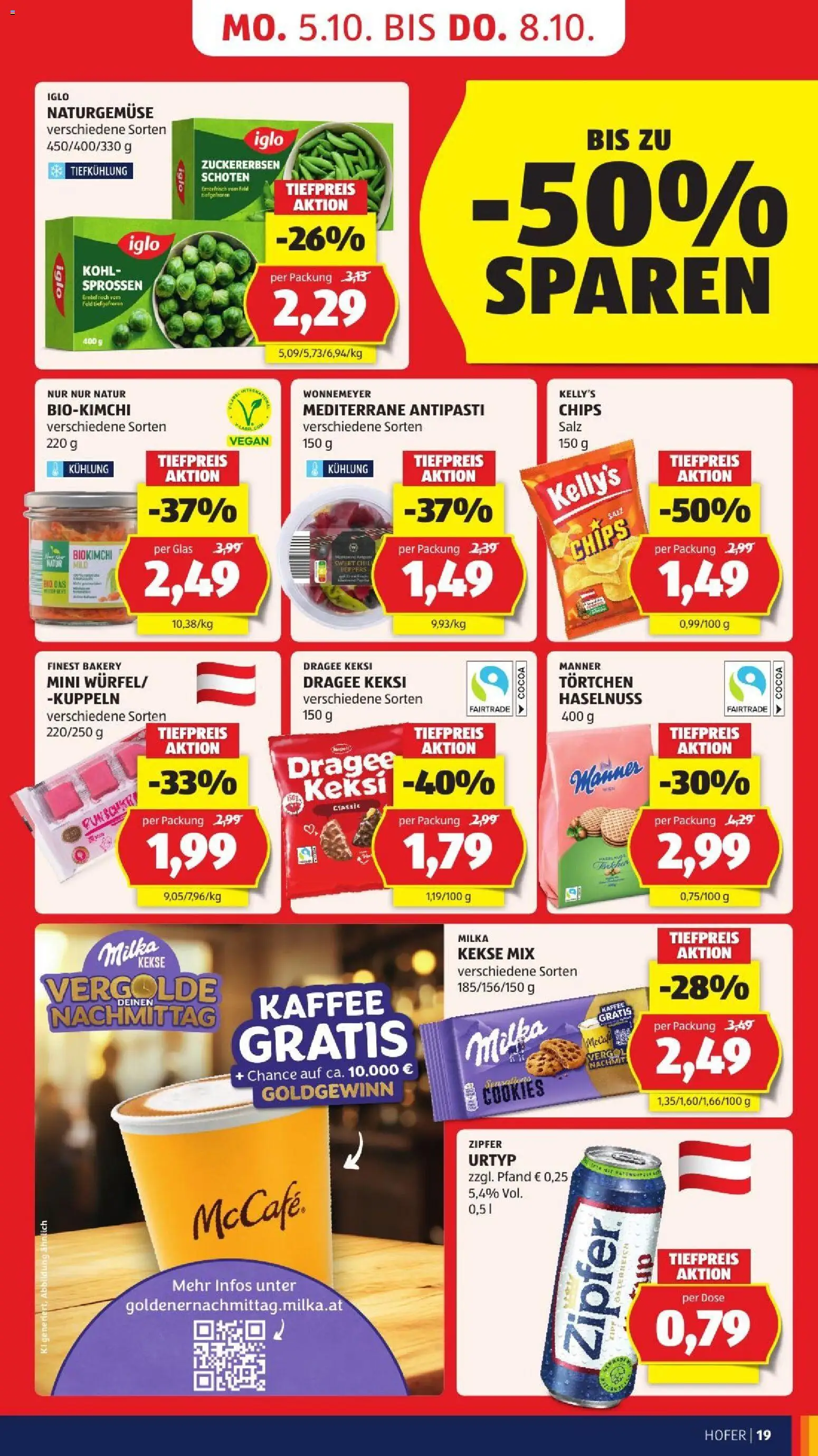 Hofer Flipbook gültig ab 02.10.2026 | Seite: 27 | Produkte: Kekse, Salz, Kimchi, Kaffee