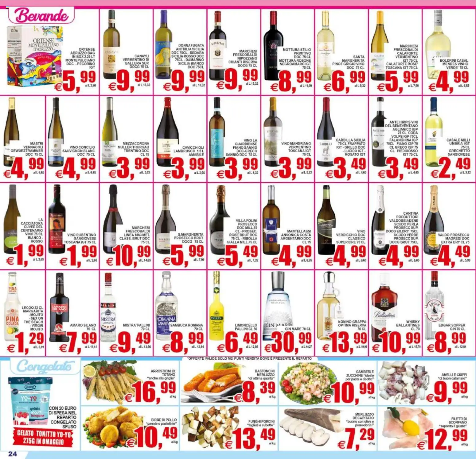 Volantino Pewex del 01/07/2026 | Pagina: 24 | Prodotti: Prosecco, Olive, Pasta, Limoncello