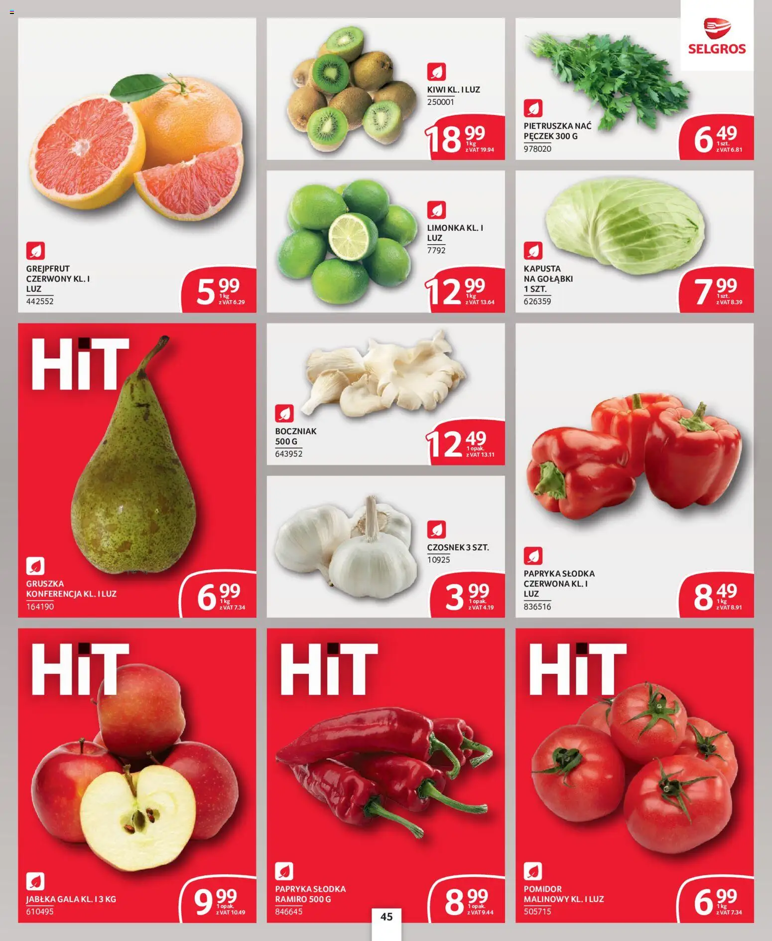 Selgros cash&carry gazetka - Oferta spożywcza od 24.09.2026 | Strona: 40 | Produkty: Limonka, Pietruszka, Jabłka, Grejpfrut