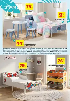 Stokomani - Prévisualisation de Stokomani - Catalogue valide à partir de 12/08/2026 | Page: 16 | Produits: Meuble, Plaid, Table, Lit enfant