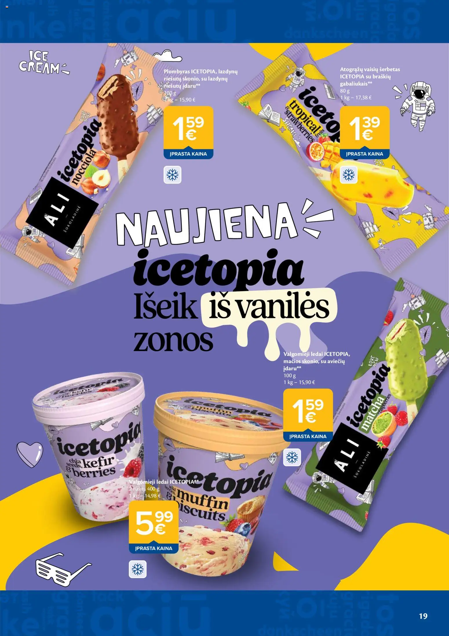 MAXIMA akcijos nuo 16.06.2026 | Puslapis: 19 | Prekių: Ledai, Plombyras, Valgomieji ledai