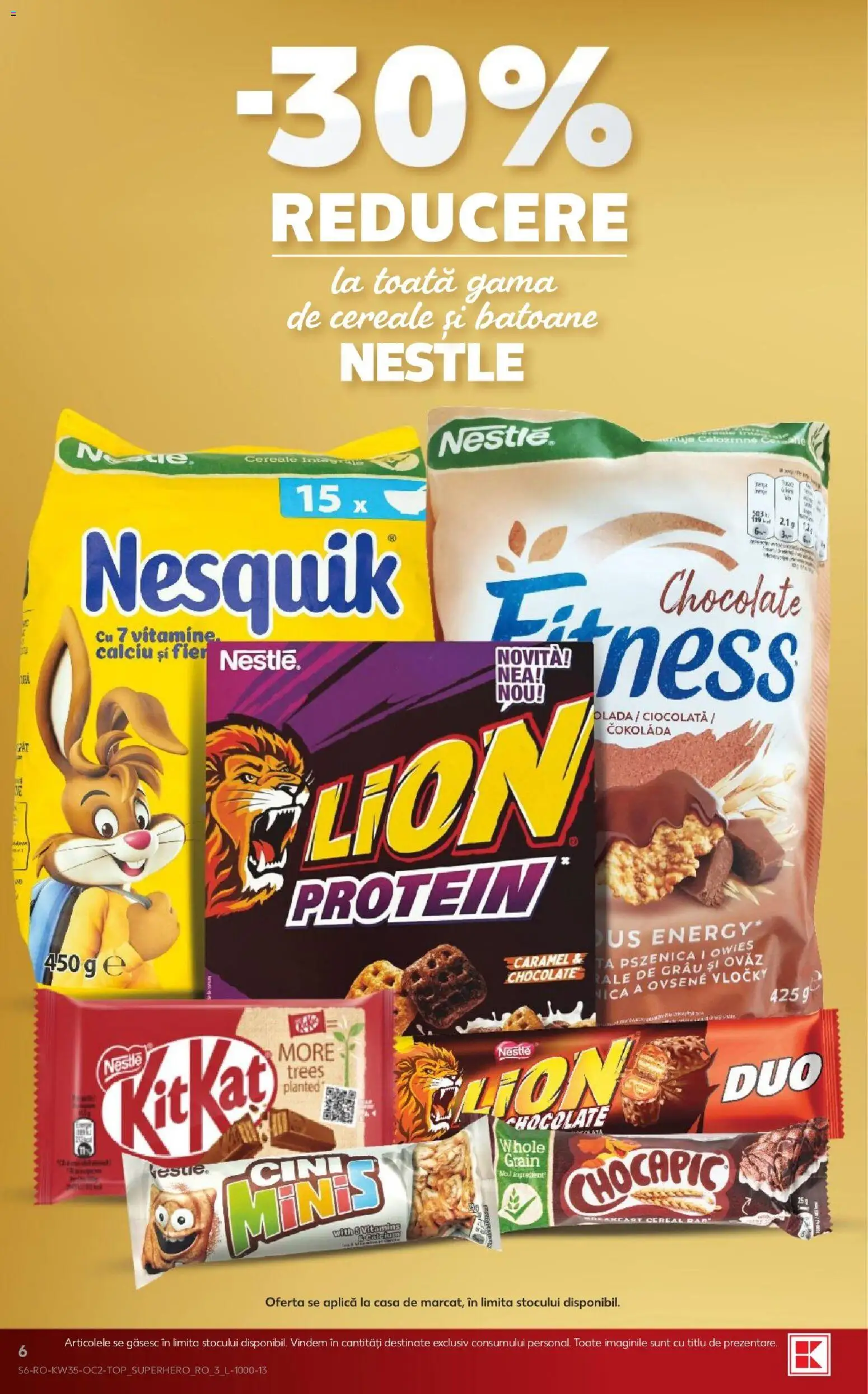 Noul catalog Kaufland – valabil de la 26.08.2026 | Pagină: 6 | Produse: Fier, Aplică, Ciocolată, Cereale