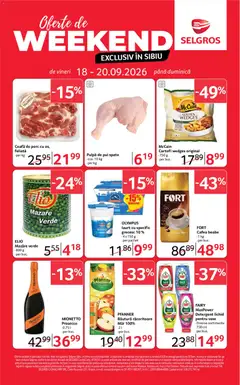 Ofertele Selgros valabile de la 18.09.2026