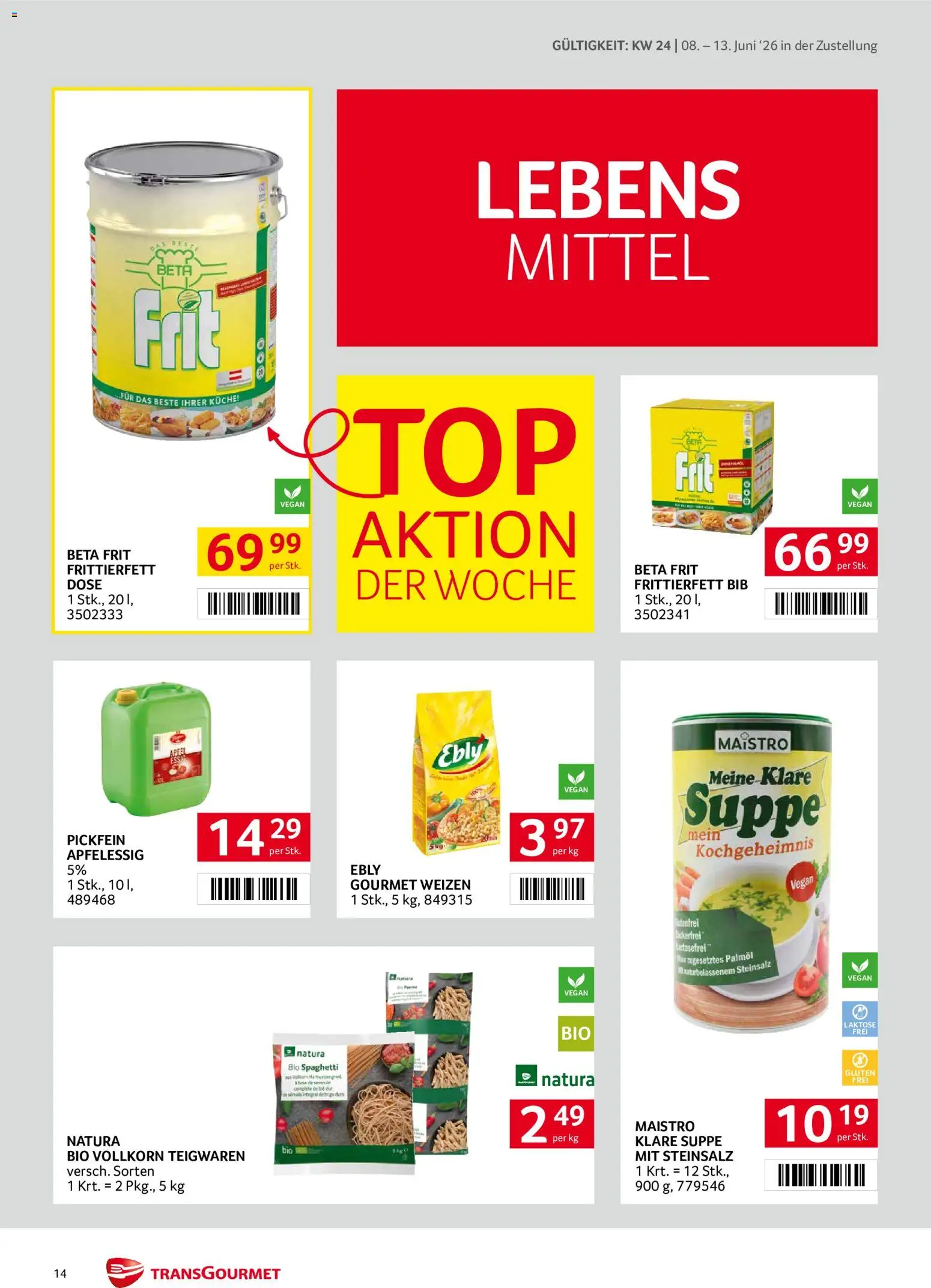 Transgourmet Zustellaktion gültig ab 08.06.2026 | Seite: 14