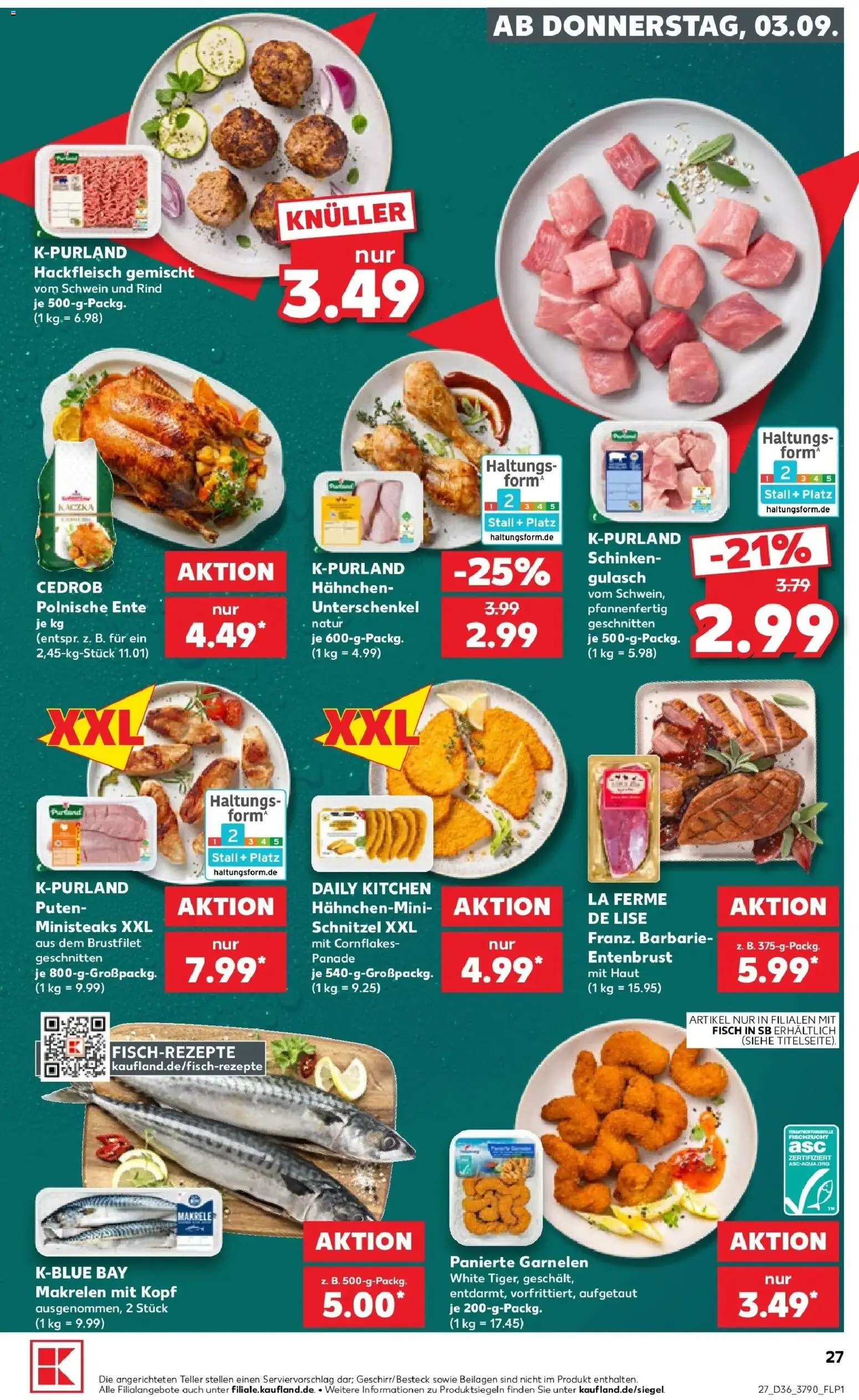 Prospekt Kaufland ab 31.08.2026 » Angebote Online zum Blättern | Seite: 36 | Produkte: Cornflakes, Schnitzel, Ente, Hackfleisch