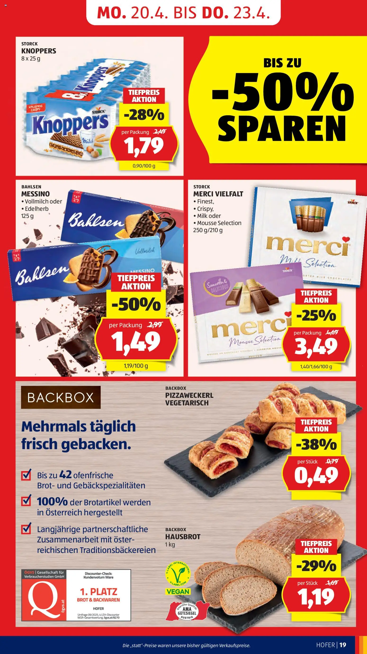 Hofer AT akciós ujság - amely érvényes a következő dátumtól: 17.04.2026 | Oldal: 21 | Termékek: Vegán