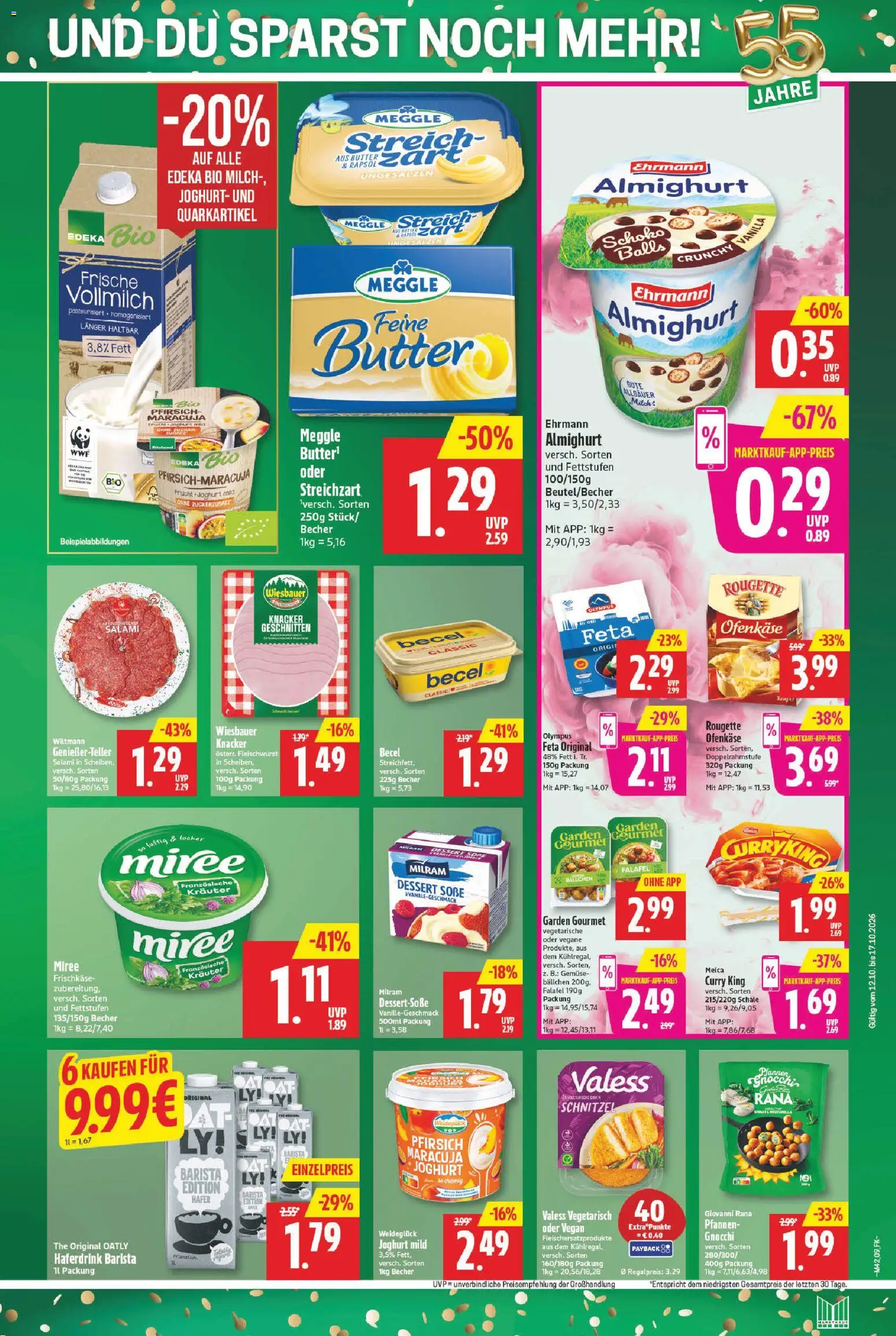 Marktkauf Prospekt – gültig ab 12.10.2026 | Seite: 9 | Produkte: Gnocchi, Oatly, Salami, Frischkase