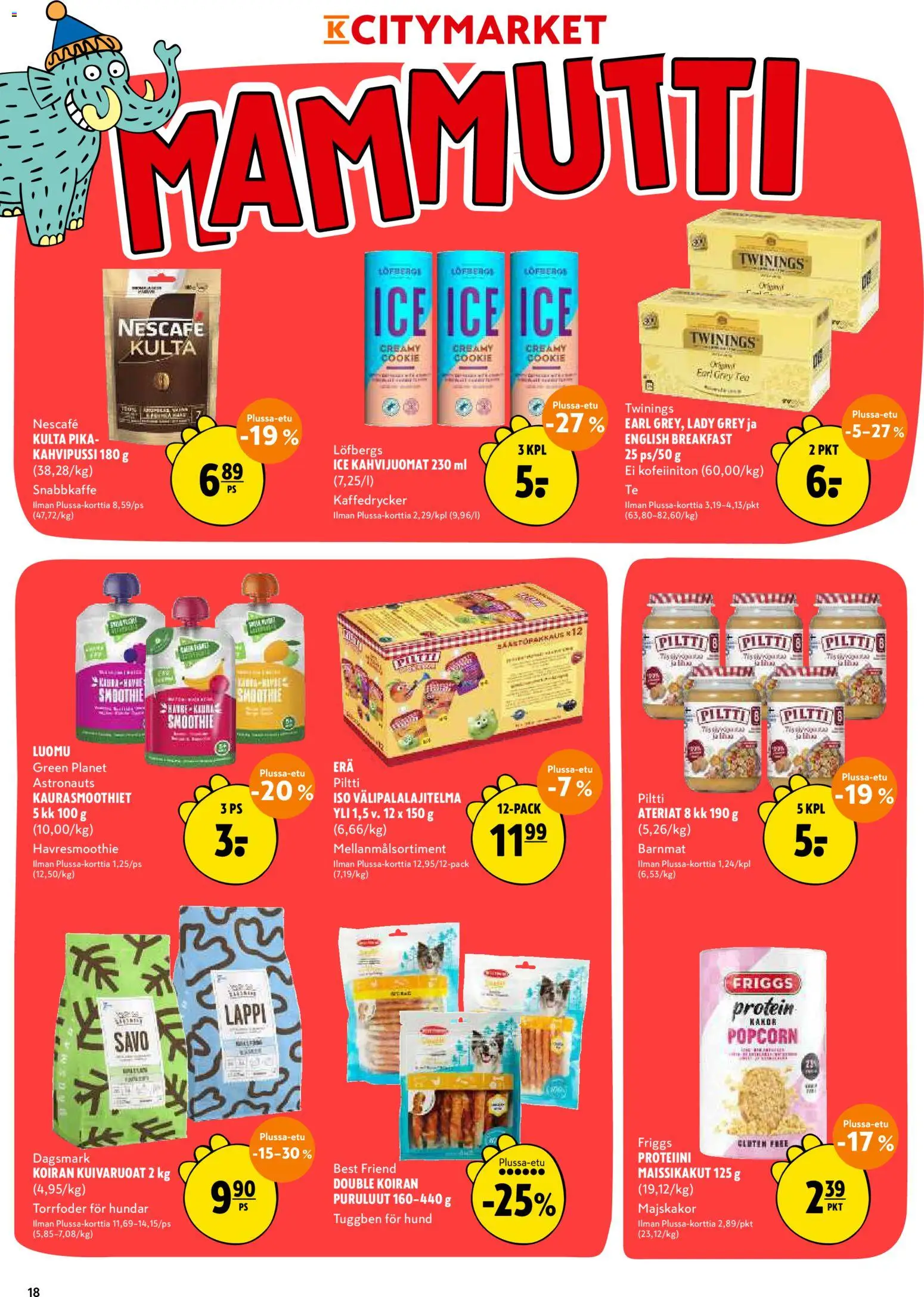K-Citymarket tarjoukset – voimassa 13/08/2026 alkaen | Sivu: 18 | Tuotteet: Smoothie