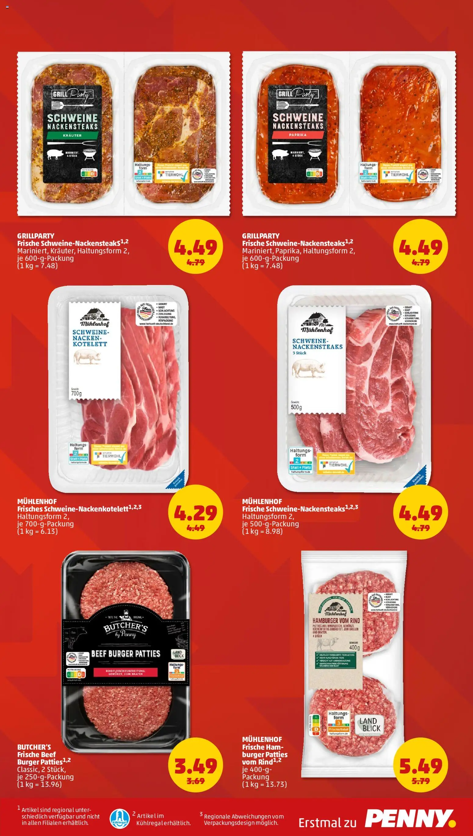 Penny Prospekt – gültig ab 17.08.2026 | Seite: 3 | Produkte: Nackensteaks, Gewicht, Paprika, Dvd