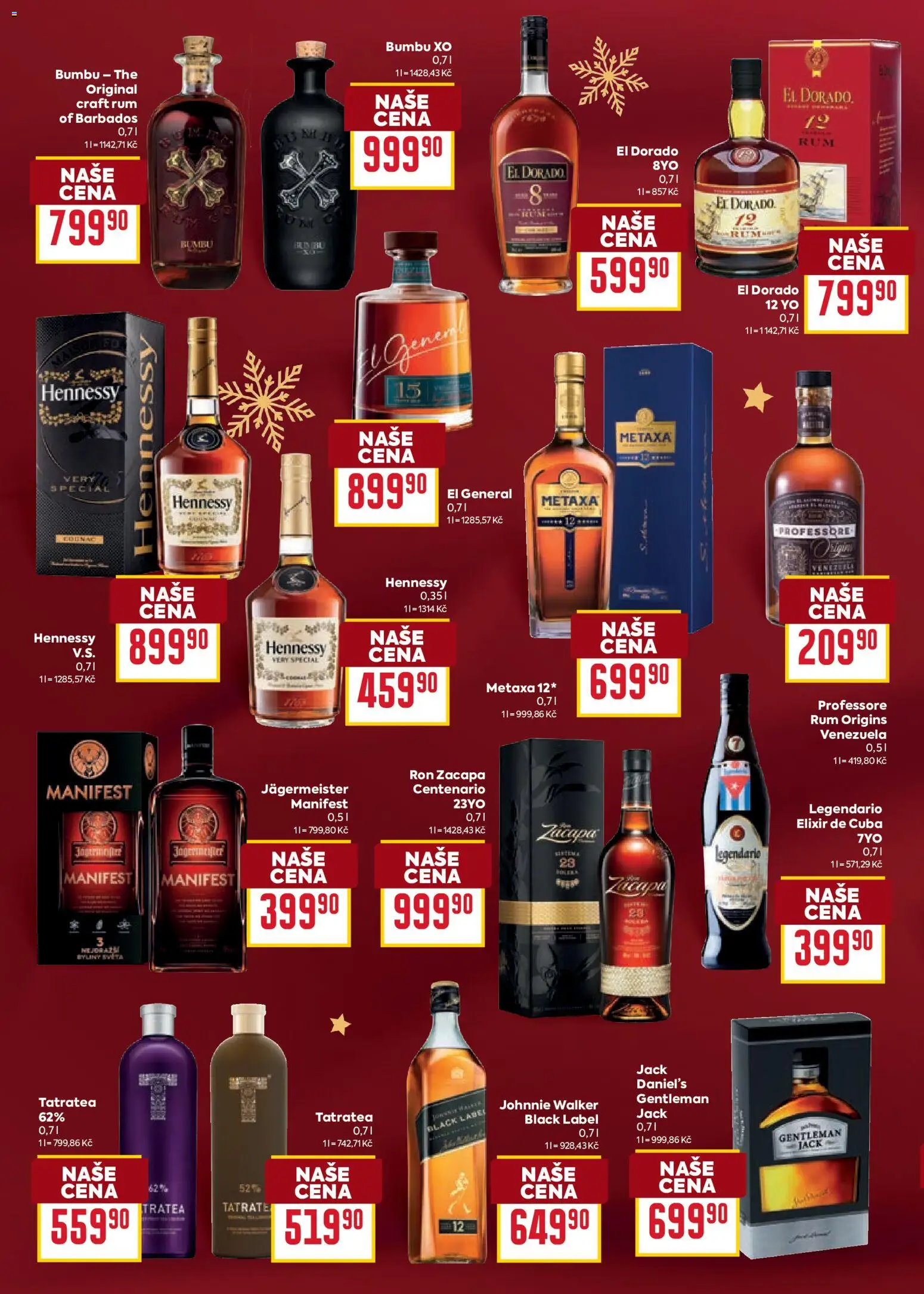 Billa leták - Vánoce od 21.10.2026 | Strana: 32 | Produkty: Rum, Gentleman Jack, Zacapa, Hennessy
