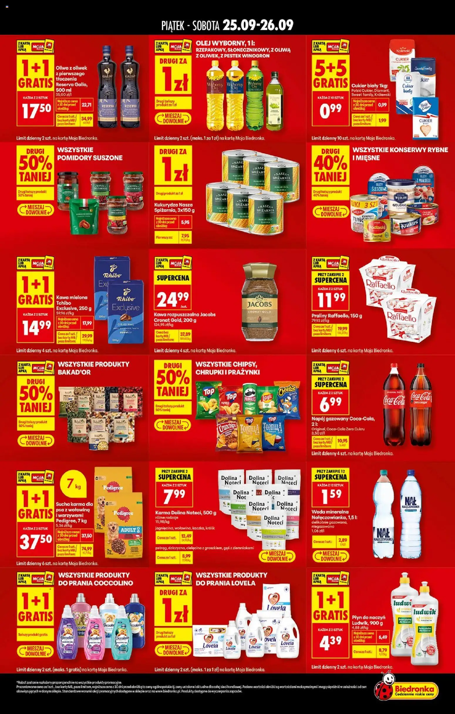 Biedronka Polsko leták - Tani weekend od 25.09.2026 | Strana: 2 | Produkty: Pringles, Coca cola, Tortilla, Lovela