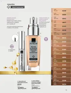Anew Refine & Renew Collagen Boost tečni puder, TEČNI PUDER ZA PODSTICANJE KOLAGENA SA PROTINOLOM™, DOKAZANO USAVRŠAVA I OBNAVLJA (Liquid foundation for stimulating collagen with Protinol™, proven to perfect and renew). 30 ml, SPF 30. - pregled AVON kataloga - važi od 01.06.2026 | Strana: 71