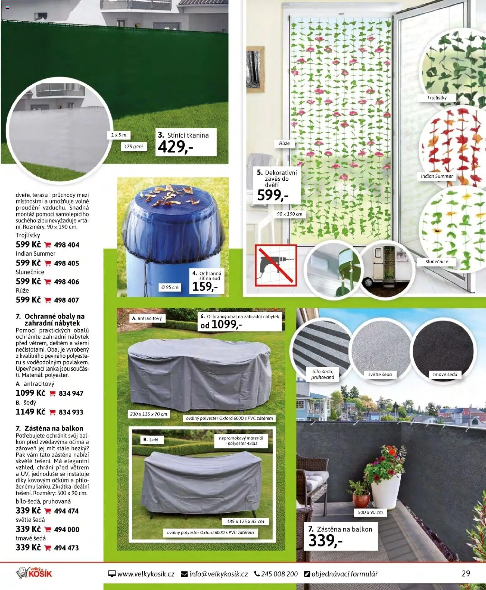 Velký Košík katalog červen 2026 od 01.06.2026 | Strana: 29 | Produkty: Závěs, Košík, Nábytek, Zahradní nábytek