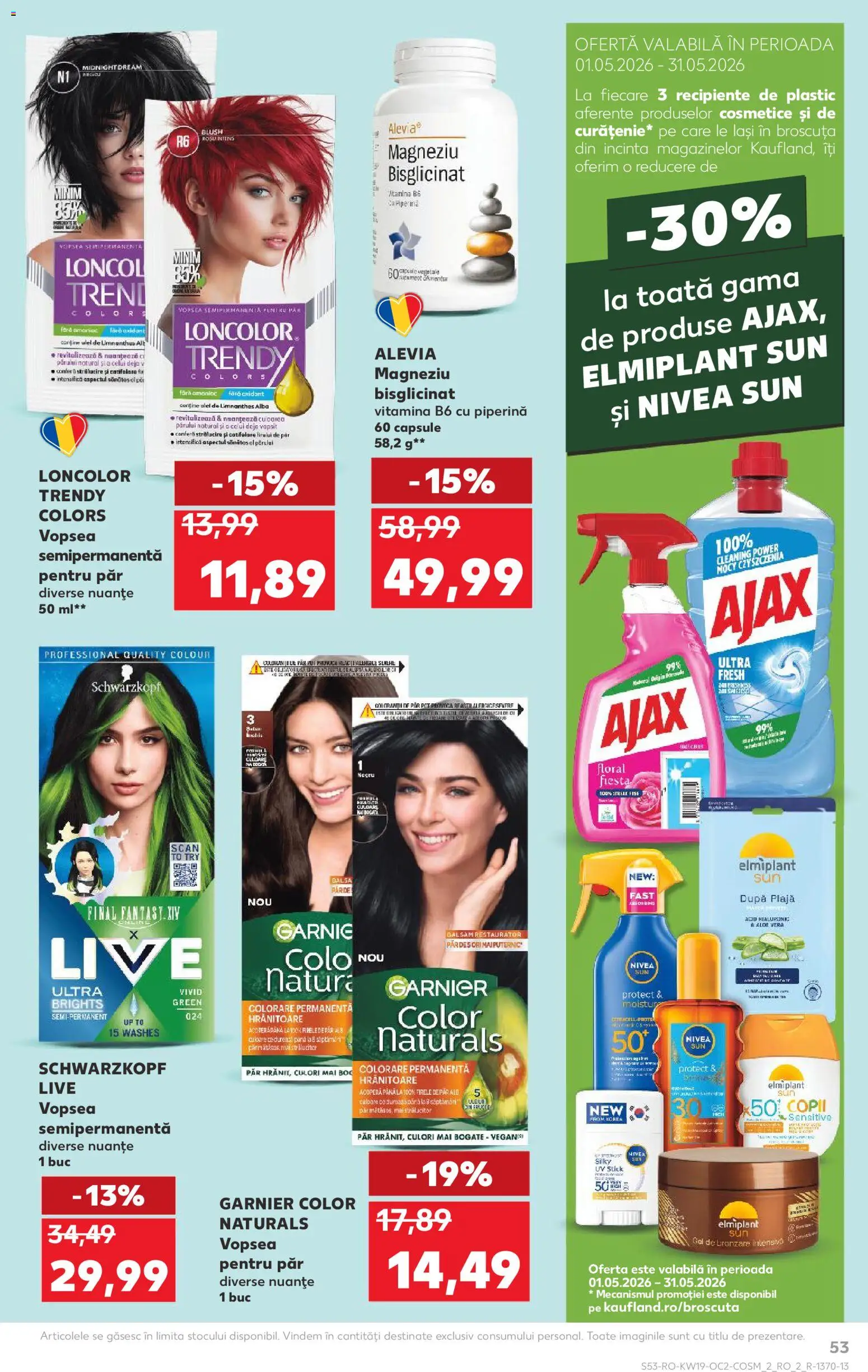 Noul catalog Kaufland – valabil de la 06.05.2026 | Pagină: 53 | Produse: Vopsea, Bebek çorapları, Recipiente, Ulei
