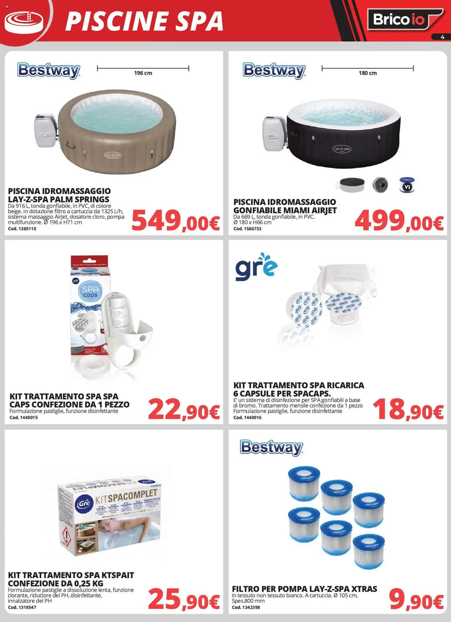 Volantino Brico io del 18/06/2026 | Pagina: 4 | Prodotti: Piscina