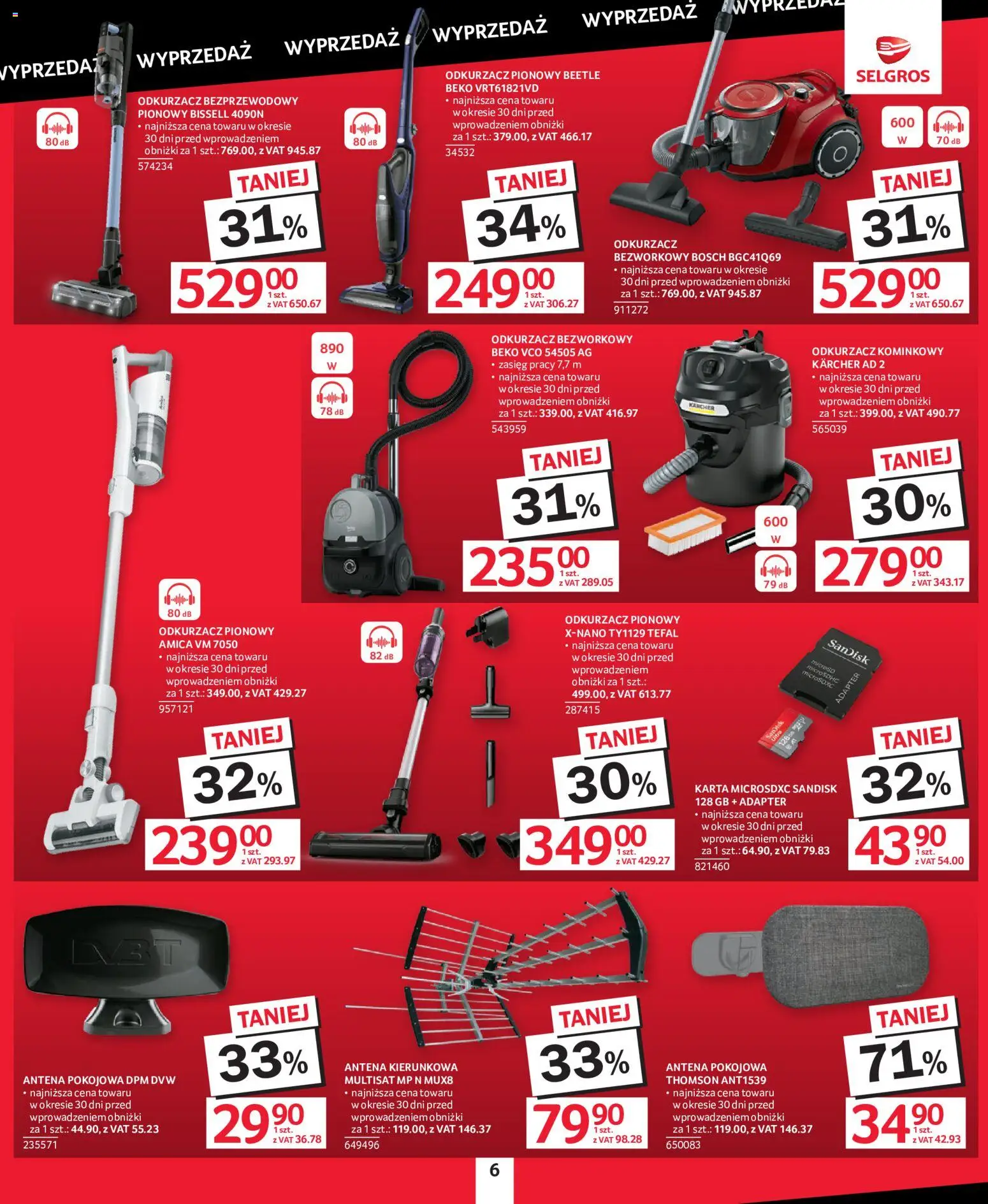 Selgros cash&carry gazetka - Totalna Wyprzedaż od 27.08.2026 | Strona: 6 | Produkty: Karta, Adapter, Odkurzacz, Odkurzacz pionowy