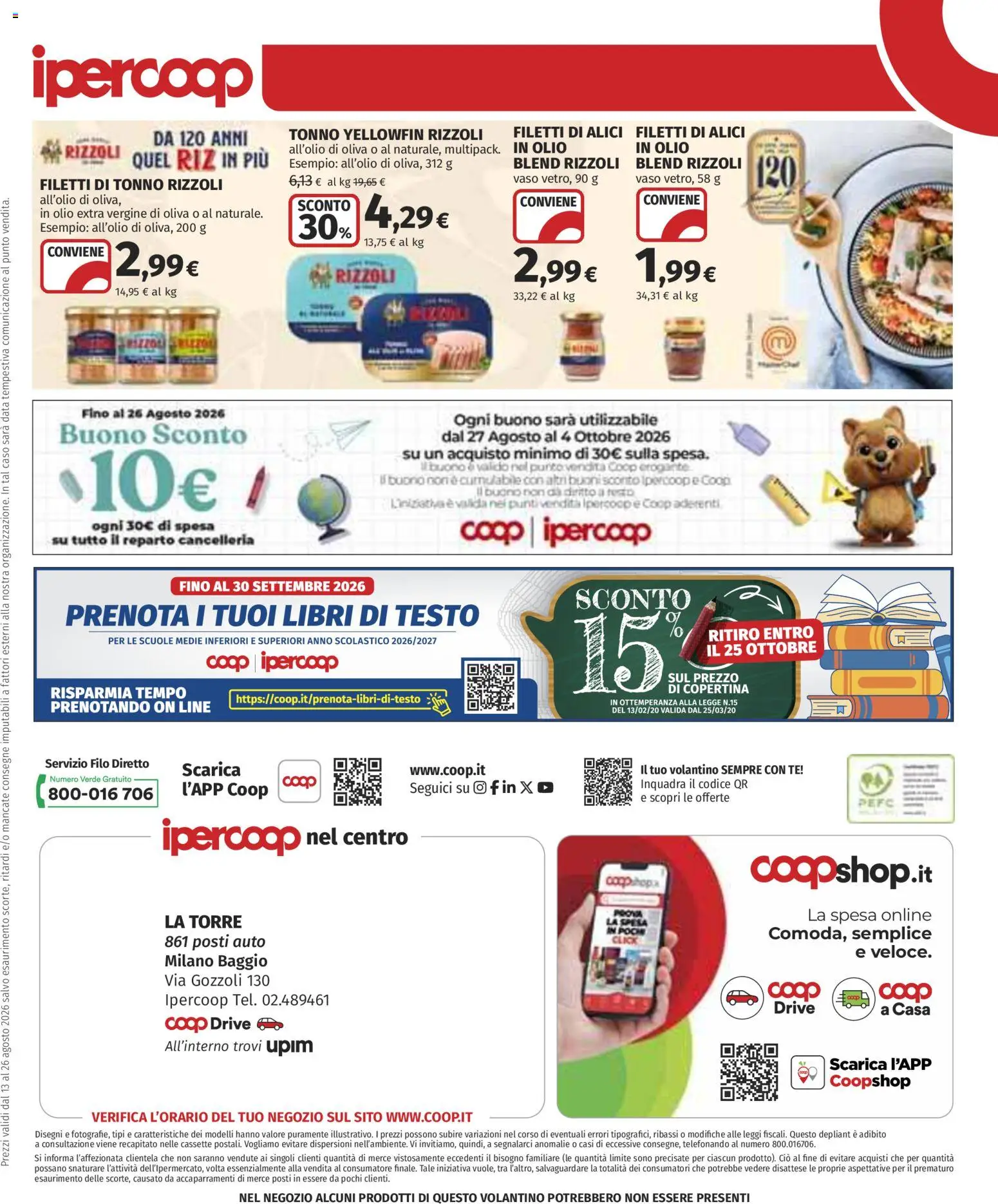 Volantino Ipercoop del 13/08/2026 | Pagina: 34 | Prodotti: Tè, Olio, Alici, Vaso
