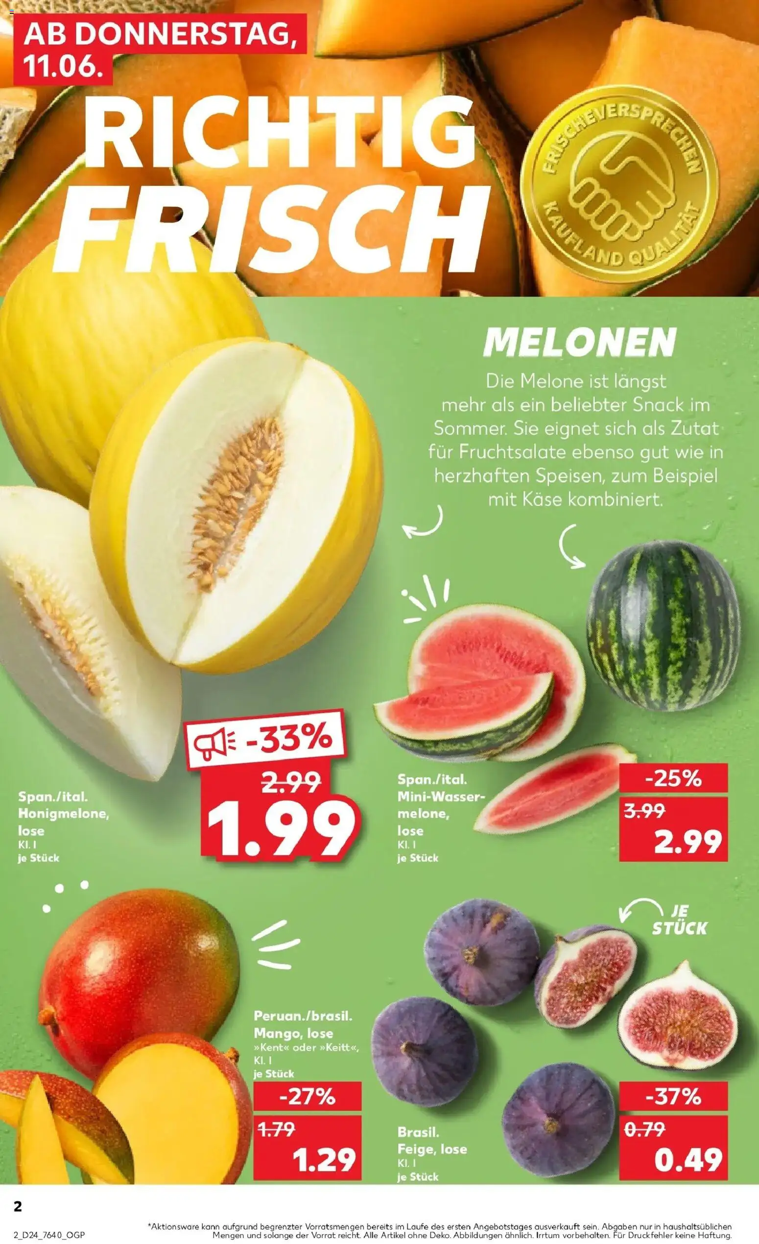 Kaufland Prospekt Kerpen – gültig ab 08.06.2026 | Seite: 11 | Produkte: Käse, Mango, Melone