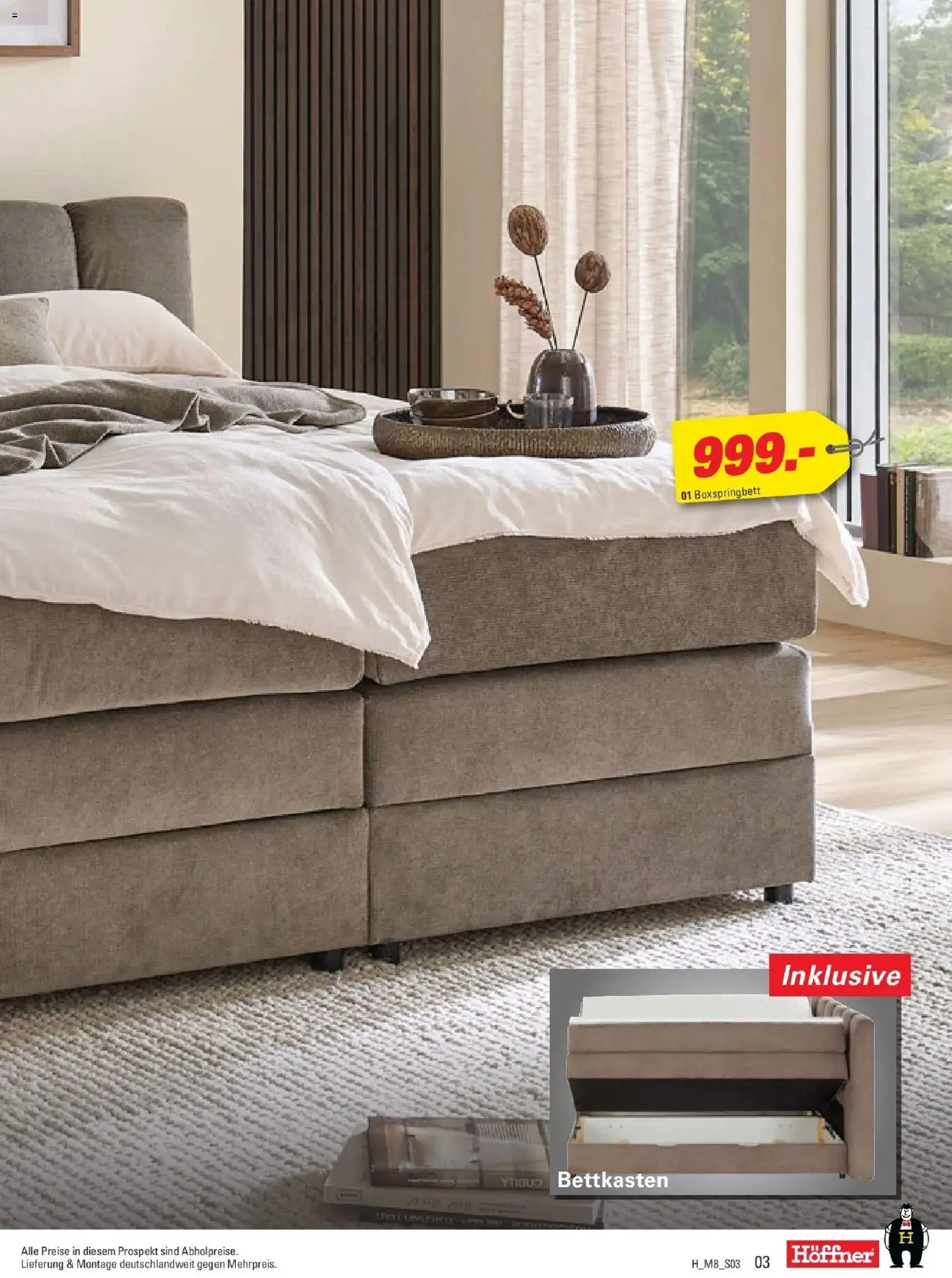 Höffner Prospekt Schönefeld (ab 09.09.2026) zum Blättern | Seite: 3 | Produkte: Boxspringbett