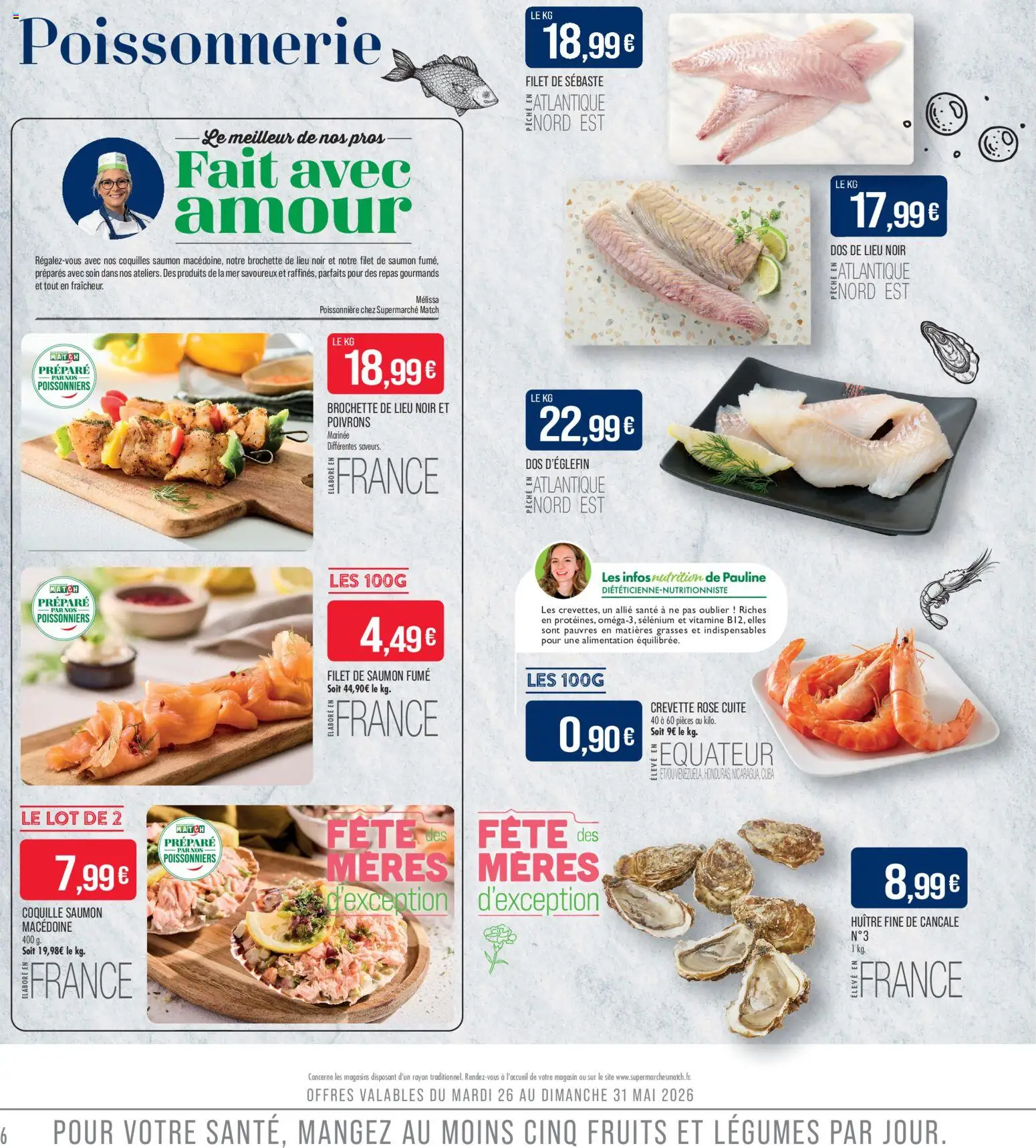 {H1} | Page: 6 | Produits: Saumon fumé, Dos d'églefin, Filet de saumon, Saumon