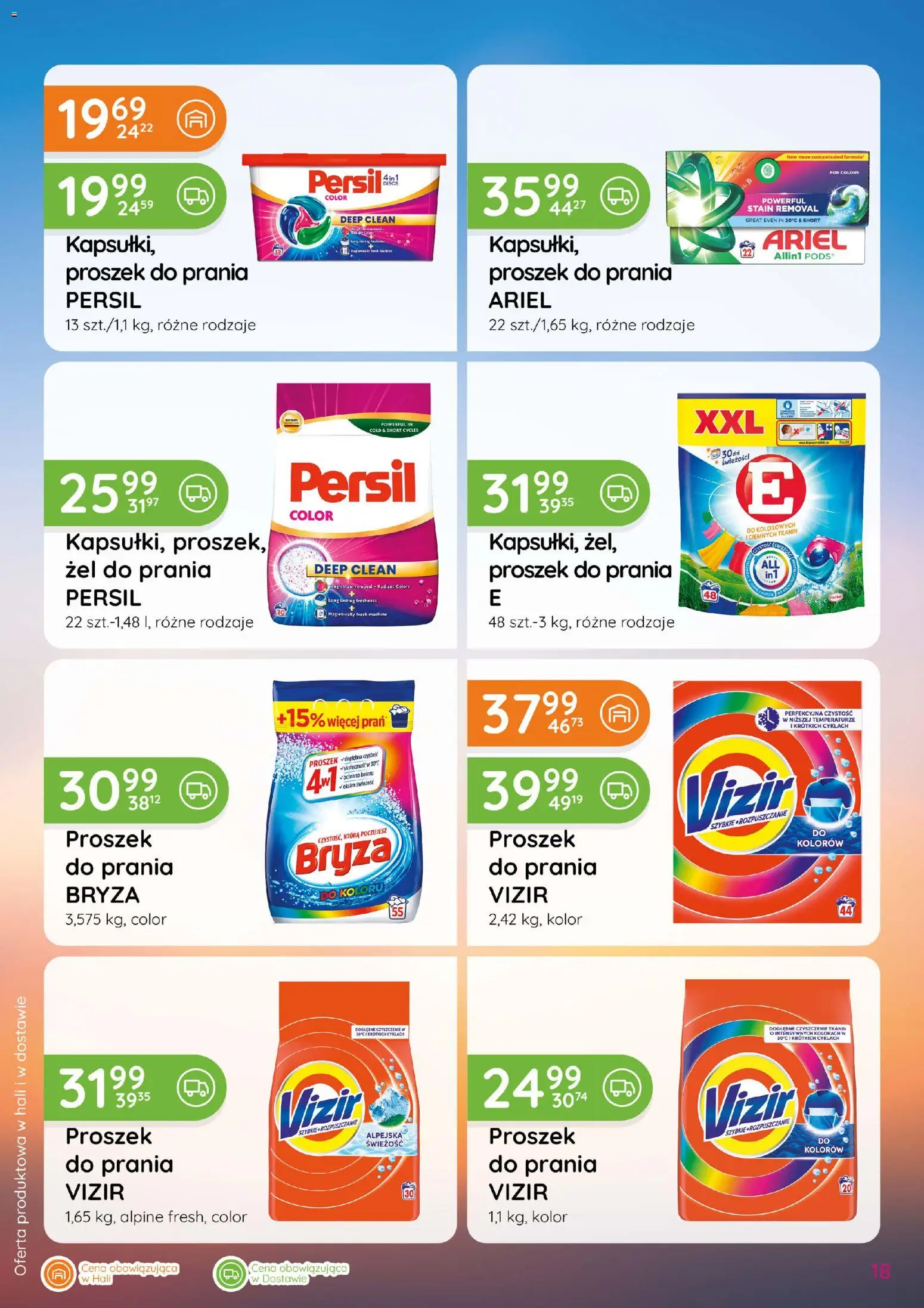 Eurocash gazetka - Katalog Chemiczny od 03.09.2026 | Strona: 18 | Produkty: Vizir, Ariel, Proszek do prania, Proszek do prania Persil