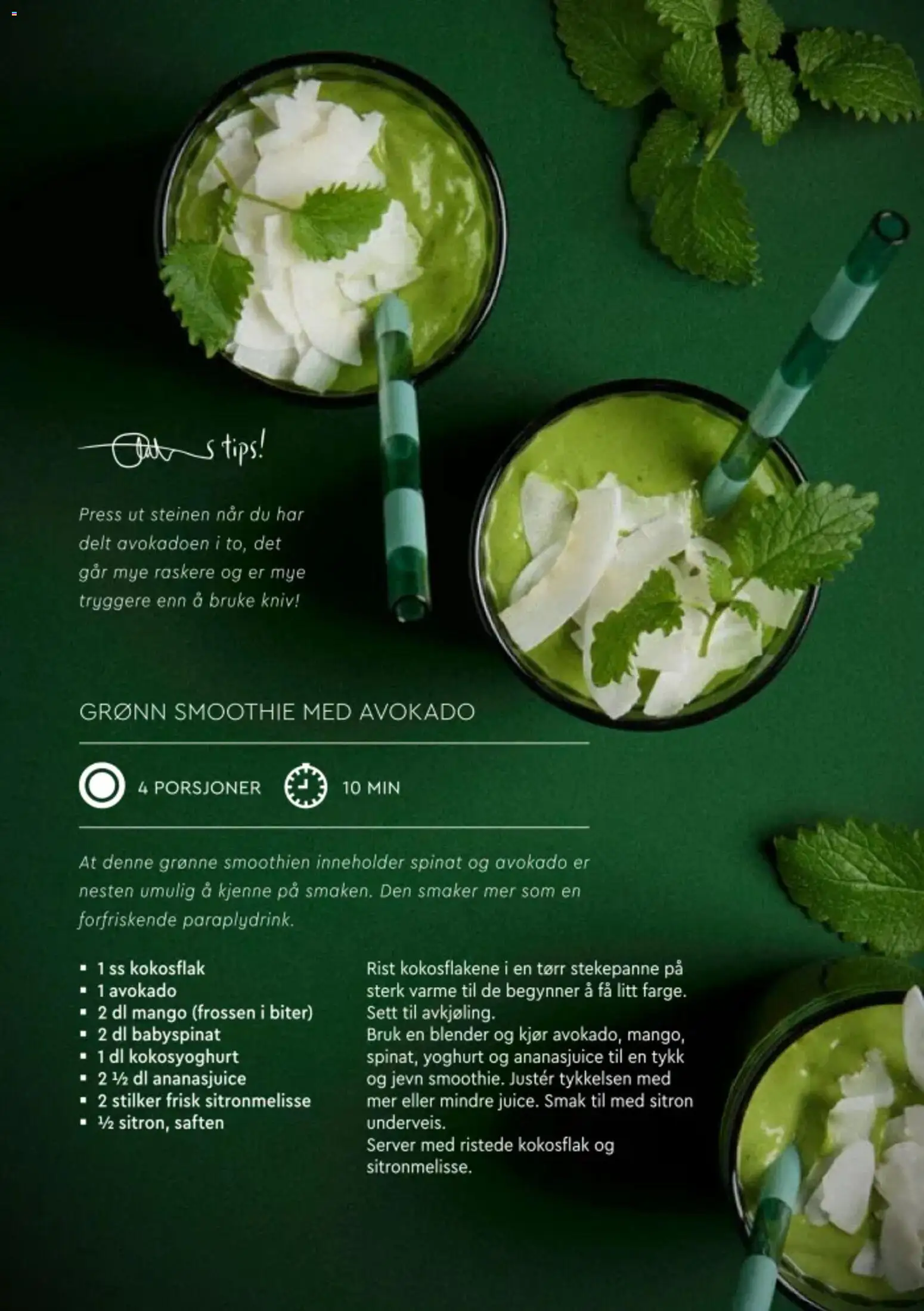 {H1} | Side: 9 | Produkter: Sitron, Mango, Sitronmelisse, Rist