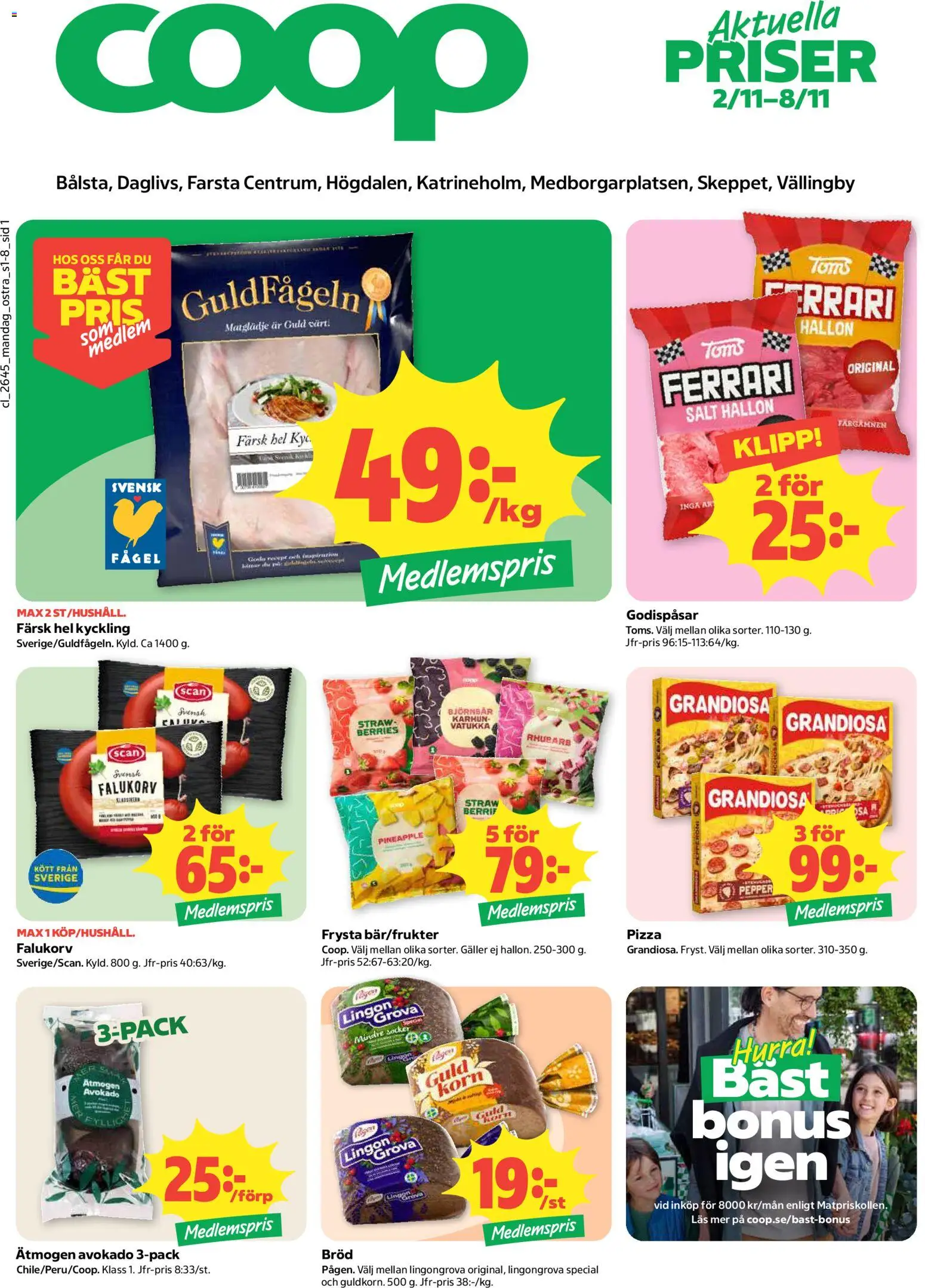 Coop Daglivs reklamblad aktuell från 02/11/2026 | Sida: 1