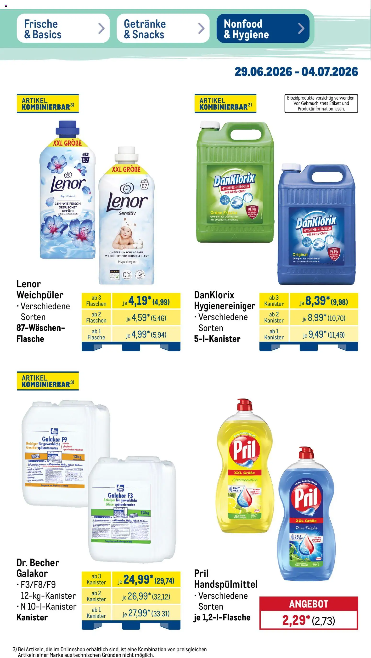Metro Prospekt – gültig ab 29.06.2026 | Seite: 40 | Produkte: Lenor, Miele, Pril