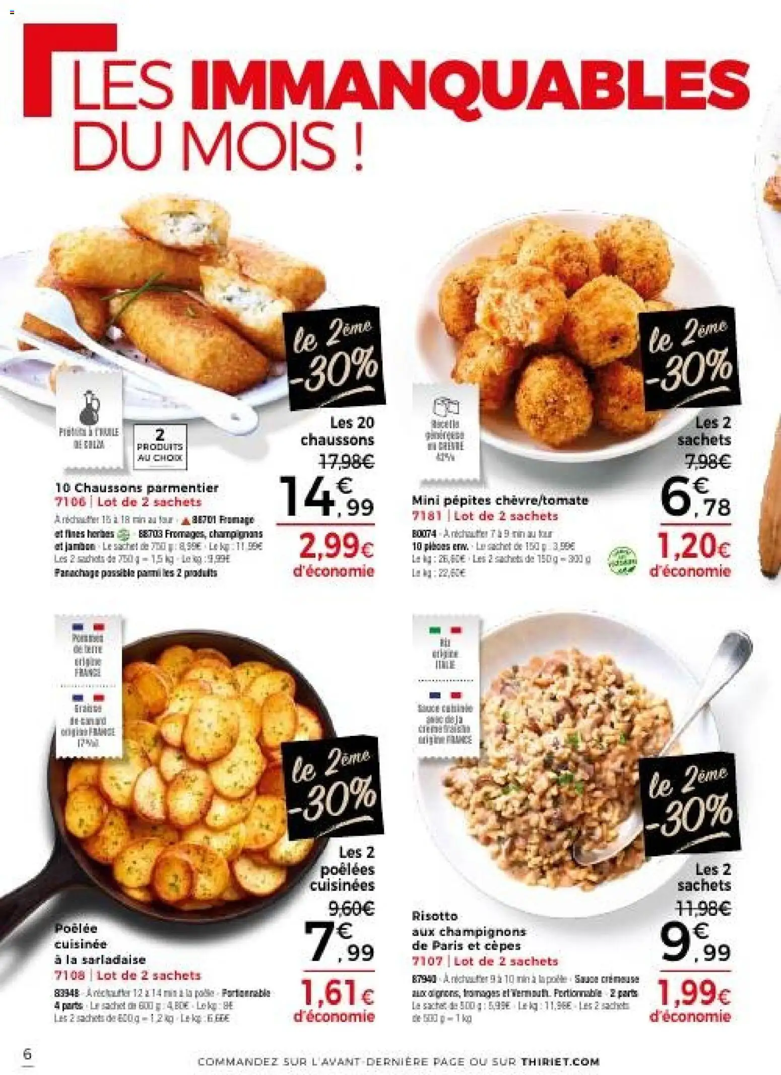 {H1} | Page: 6 | Produits: Champignons, Fromage, Chaussons