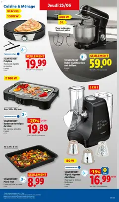 LIDL - Prévisualisation de SILVERCREST Barbecue électrique de table, Bac à graisse amovible. L'unité. valide à partir de 25/06/2026 | Page: 33
