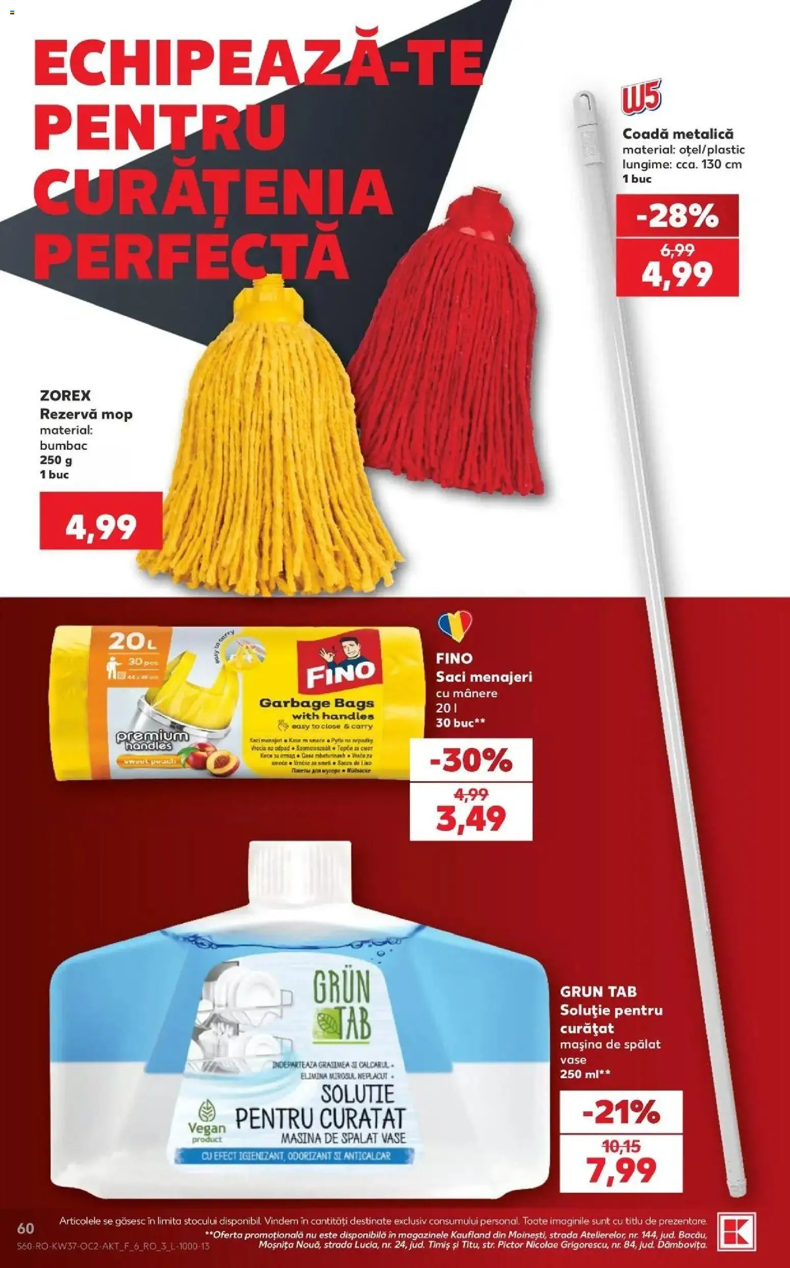 Kaufland Viseu de Sus 09.09.2026 - Revista si Oferta | Pagină: 60 | Produse: Premium, Mașină De Spălat, Mașină De Spălat Vase, Saci menajeri