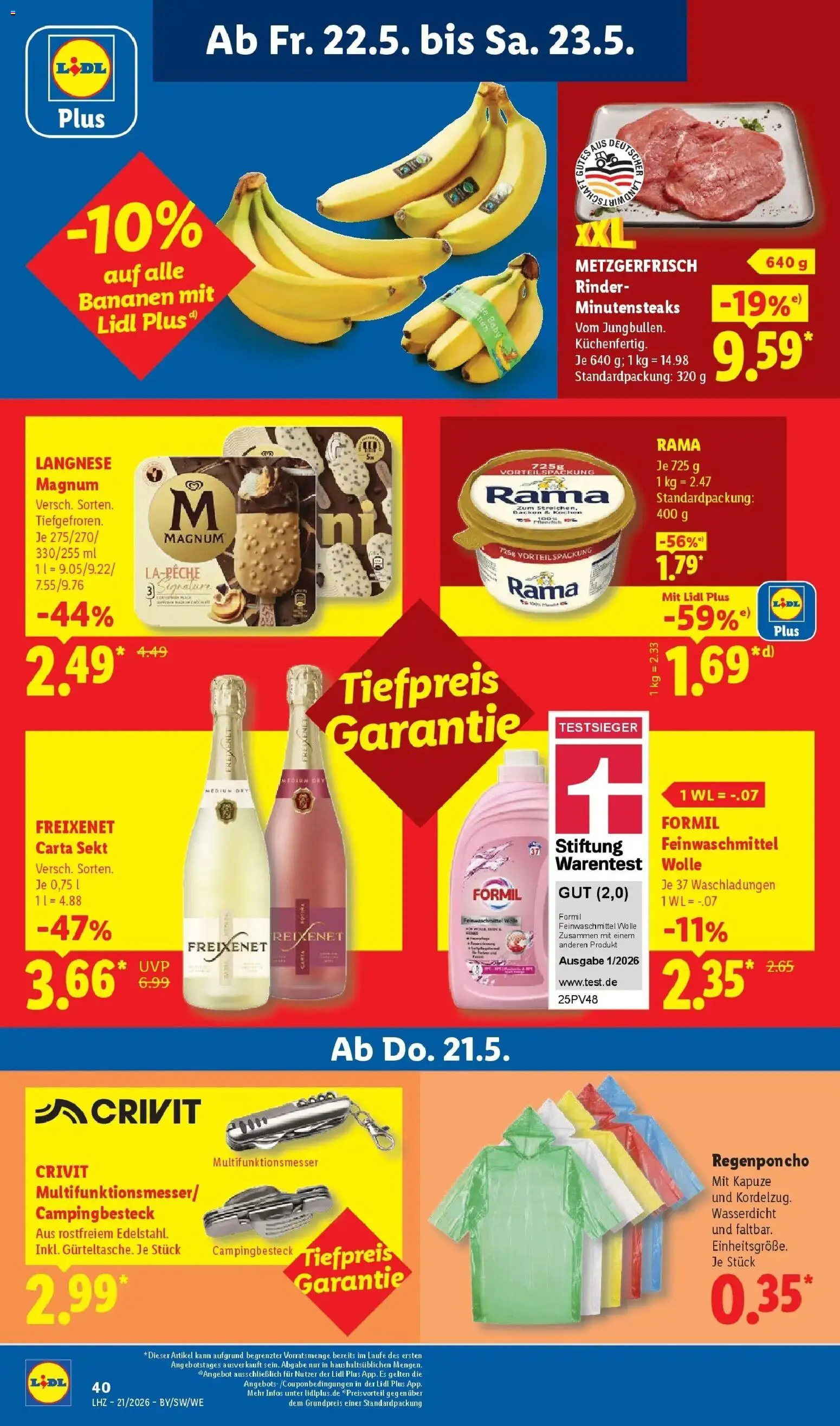 Lidl Prospekt Weikersheim – gültig ab 17.05.2026 | Seite: 68 | Produkte: Langnese, Freixenet, Sekt, Bananen